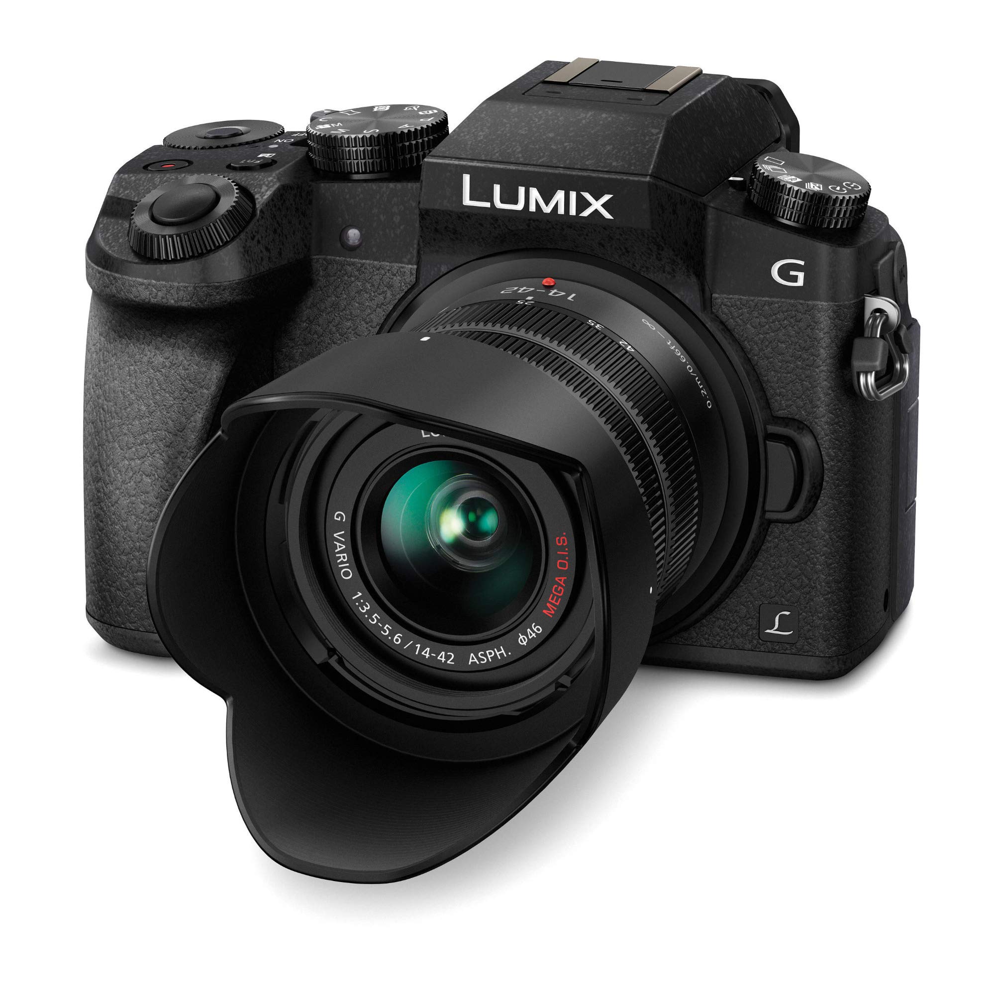 Panasonic LUMIX G7 4K Mirrorless Digital Camera with 14-42mm f/3.5-5.6 II Lens (Black) + Compact Shotgun Microphone Bundle - Perfect for Vlogging, YouTube Content Creation & Travel Photography