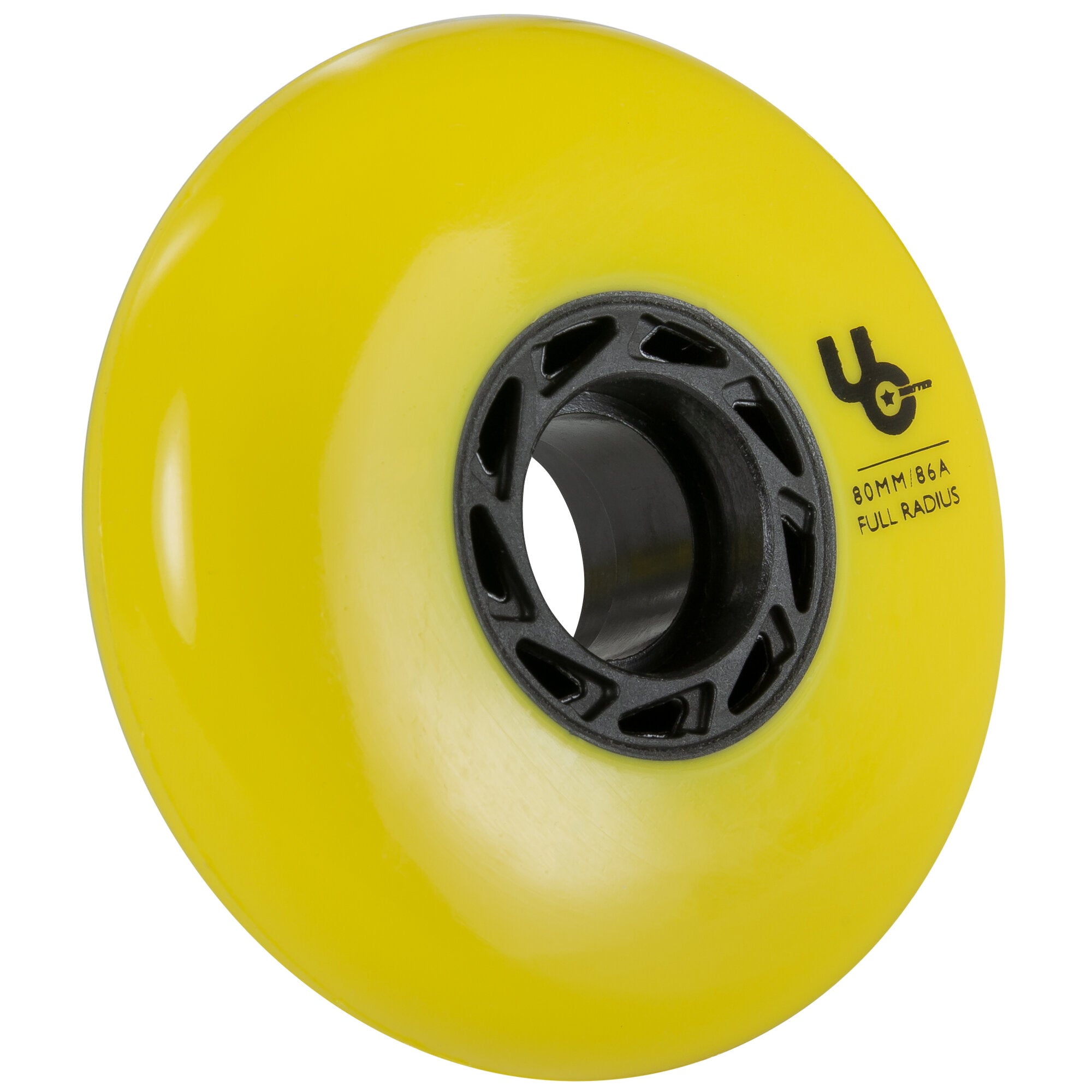 Team 80/86A Yellow Longboard Wheels - 4 Pack Set for Smooth Cruising & Downhill Riding - Perfect for Skateboarders & Longboard Enthusiasts