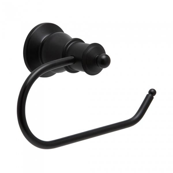 Fienza 81003B Lillian Matte Black Toilet Paper Holder - Modern Bathroom Tissue Roll Stand for Home, Hotel & Restroom Decor