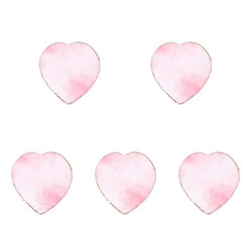 Beavorty 5-Piece Heart-Shaped Nail Art Palette Set - Resin Nail Paint Tray for Makeup & Nail Design | Perfect for Salon, Home Manicure & DIY Nail Art Projects