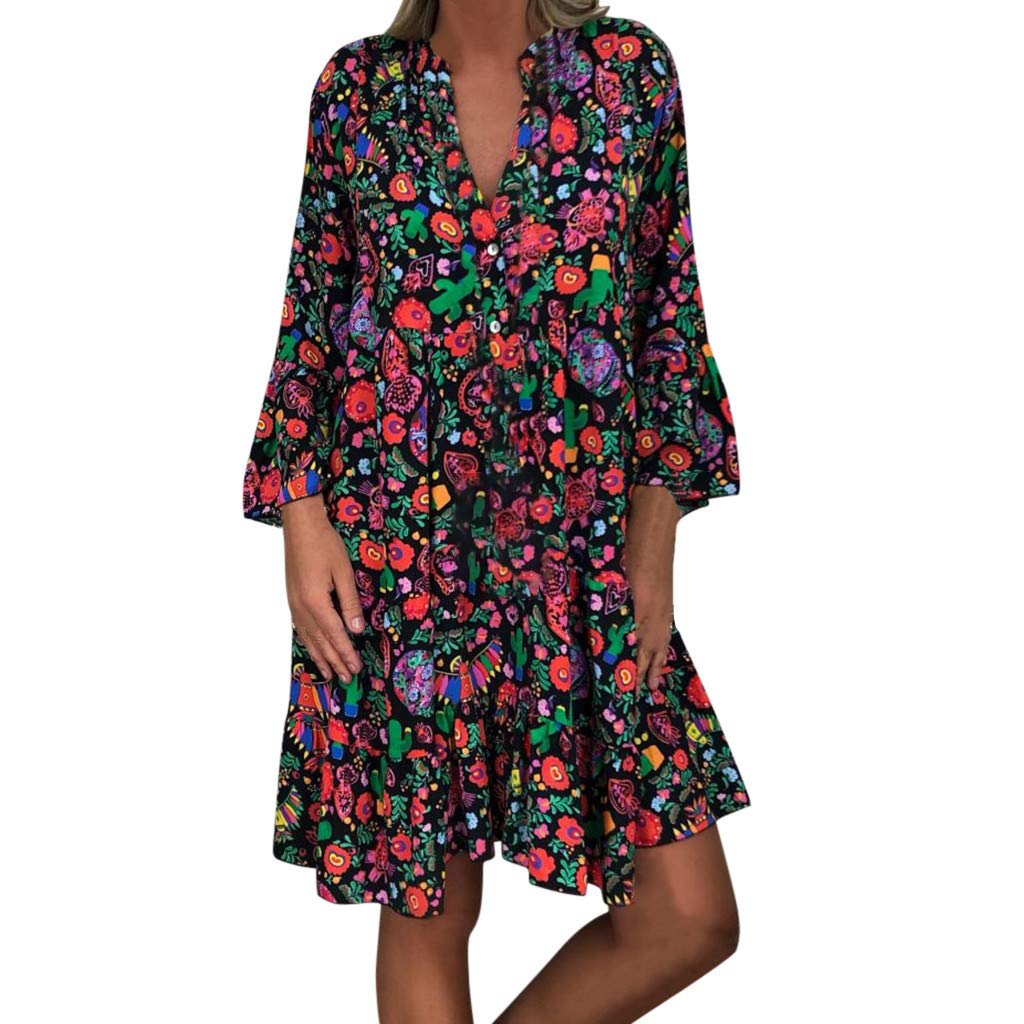 Plus Size Wedding Guest Dress for Women - Floral Boho Maxi Dress with Spaghetti Straps & Shirred Cami | Perfect for Summer Weddings, Beach Parties & Boho Chic Outfits