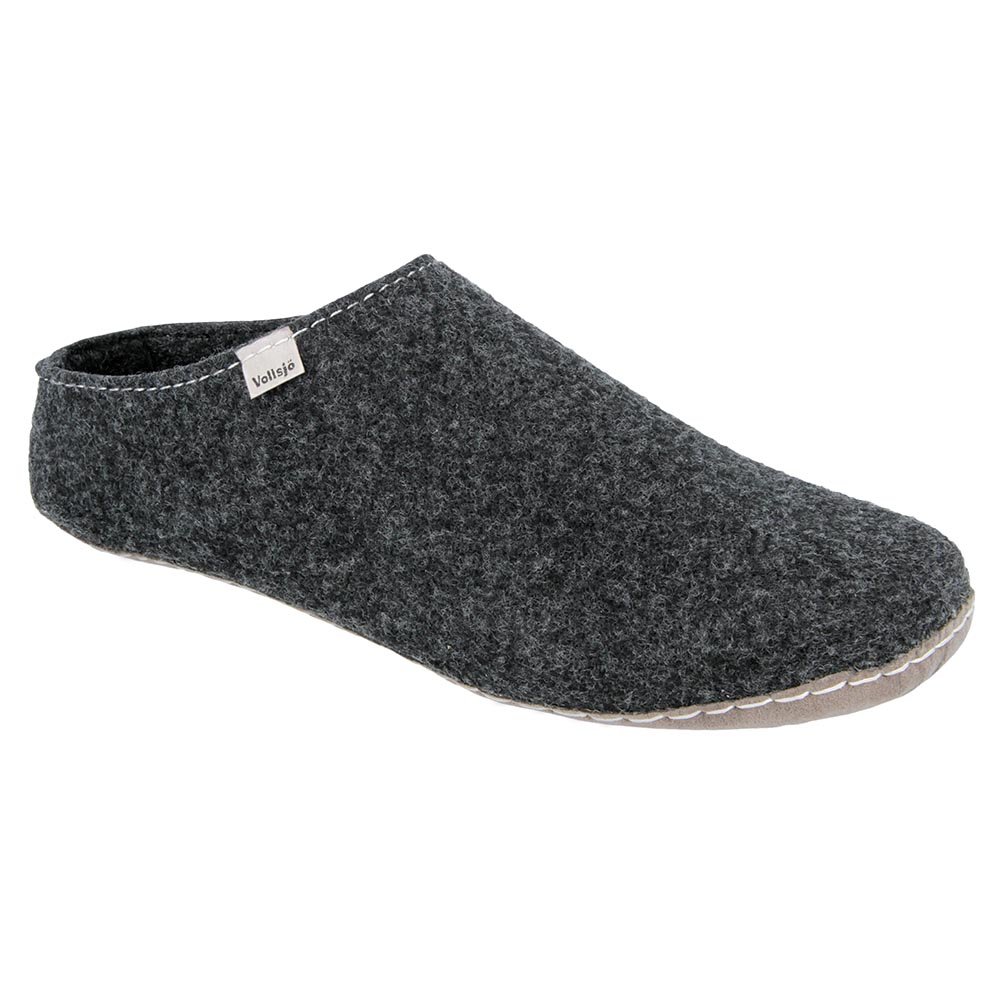 Vollsjo Men's Felt House Slippers - Vegan, Handmade in EU, Low-Cut Comfort for Indoor & Outdoor Use - Perfect for Home, Office, and Relaxation