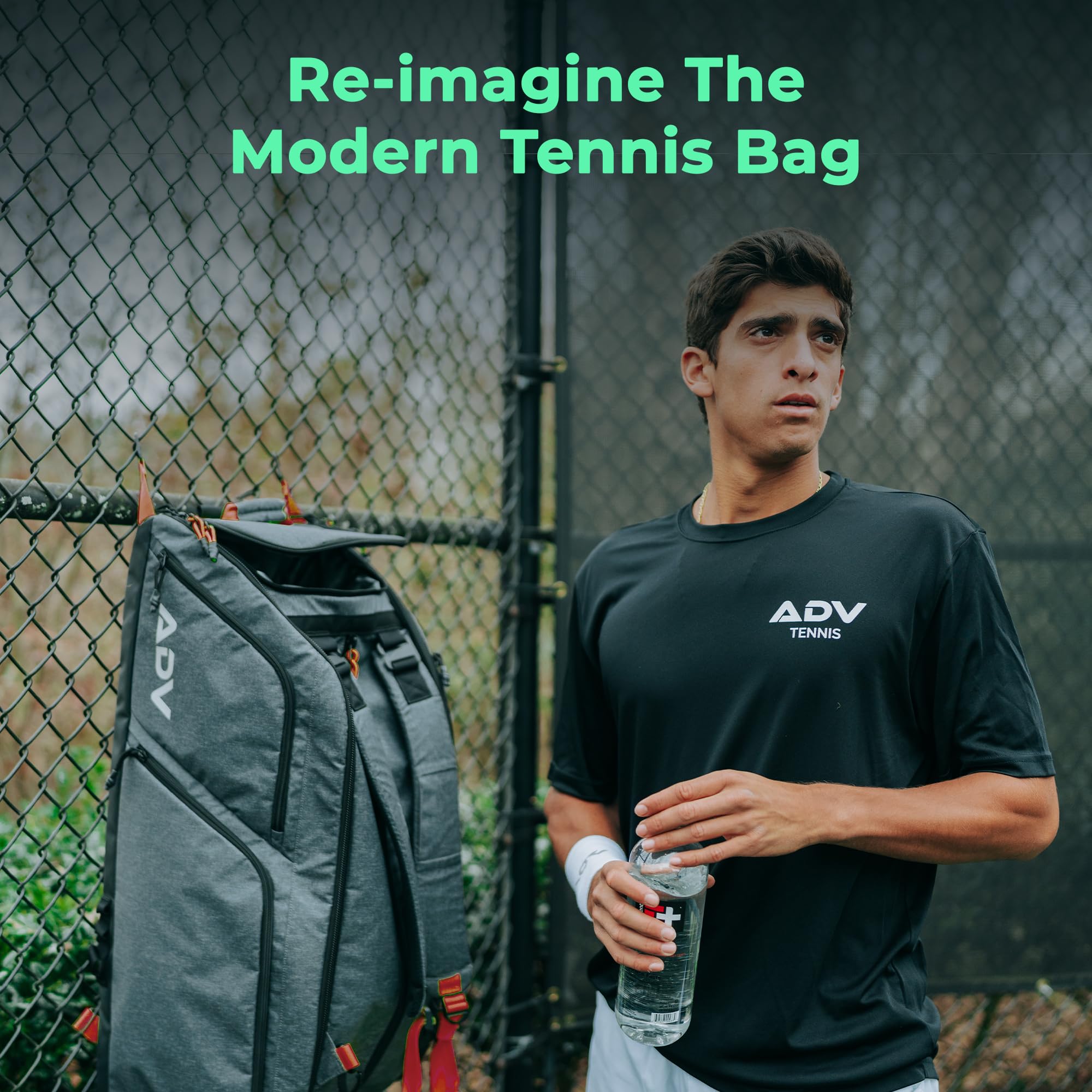 ADV Pro Tennis Bag V3 - Premium Tennis Racquet Backpack with Cooler Pocket, Ventilated Shoe Compartment & Smart Organization | Perfect for Men & Women Players | Ideal for Tournaments, Practice & Gym