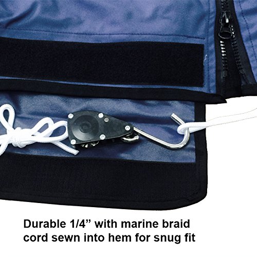 Heavy Duty T-Top Boat Cover for Center Console Boats - Waterproof & UV Resistant Marine Grade Fabric - Fits Up to 22ft - Navy Blue - Perfect for Outdoor Boat Storage & Protection