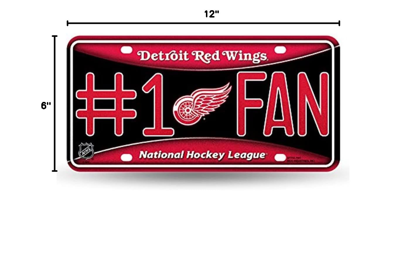 NHL Bling #1 Fan Metal Auto Tag - Premium Car Emblem for Hockey Lovers | Perfect for Tailgating, Game Day & Fan Showcase