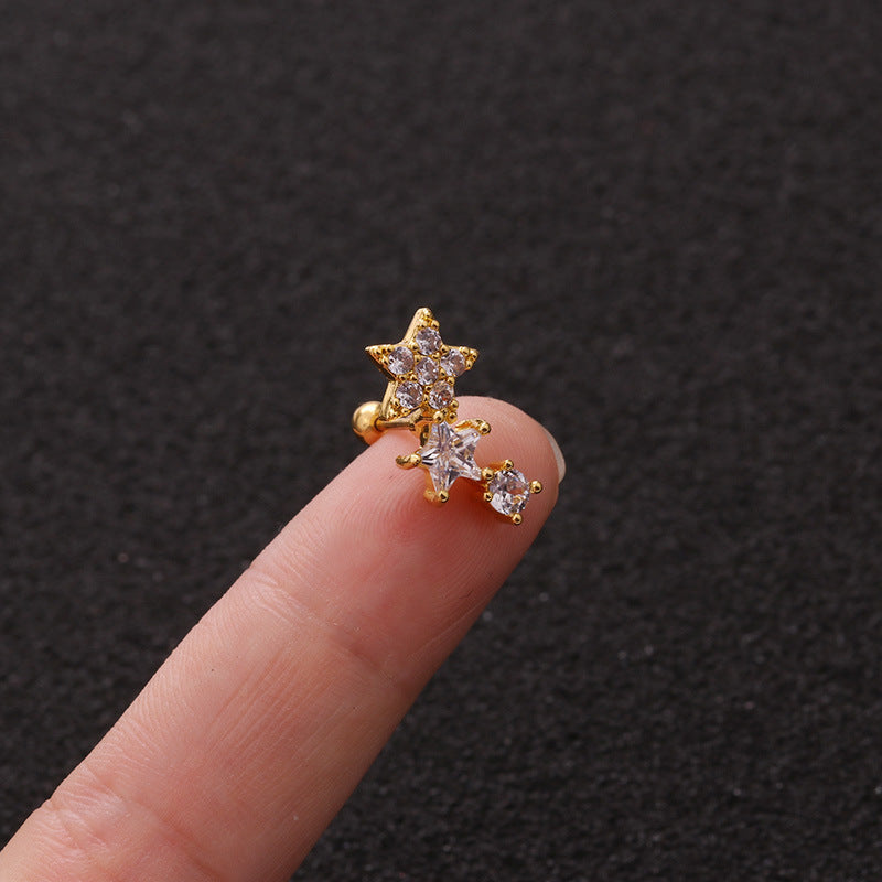 20G Celestial Galaxy Cartilage Ball Back Piercings - Unique Body Jewelry for Ear Cartilage, Tragus, Helix | Perfect for Everyday Wear, Parties & Self-Expression | HSPJ1969