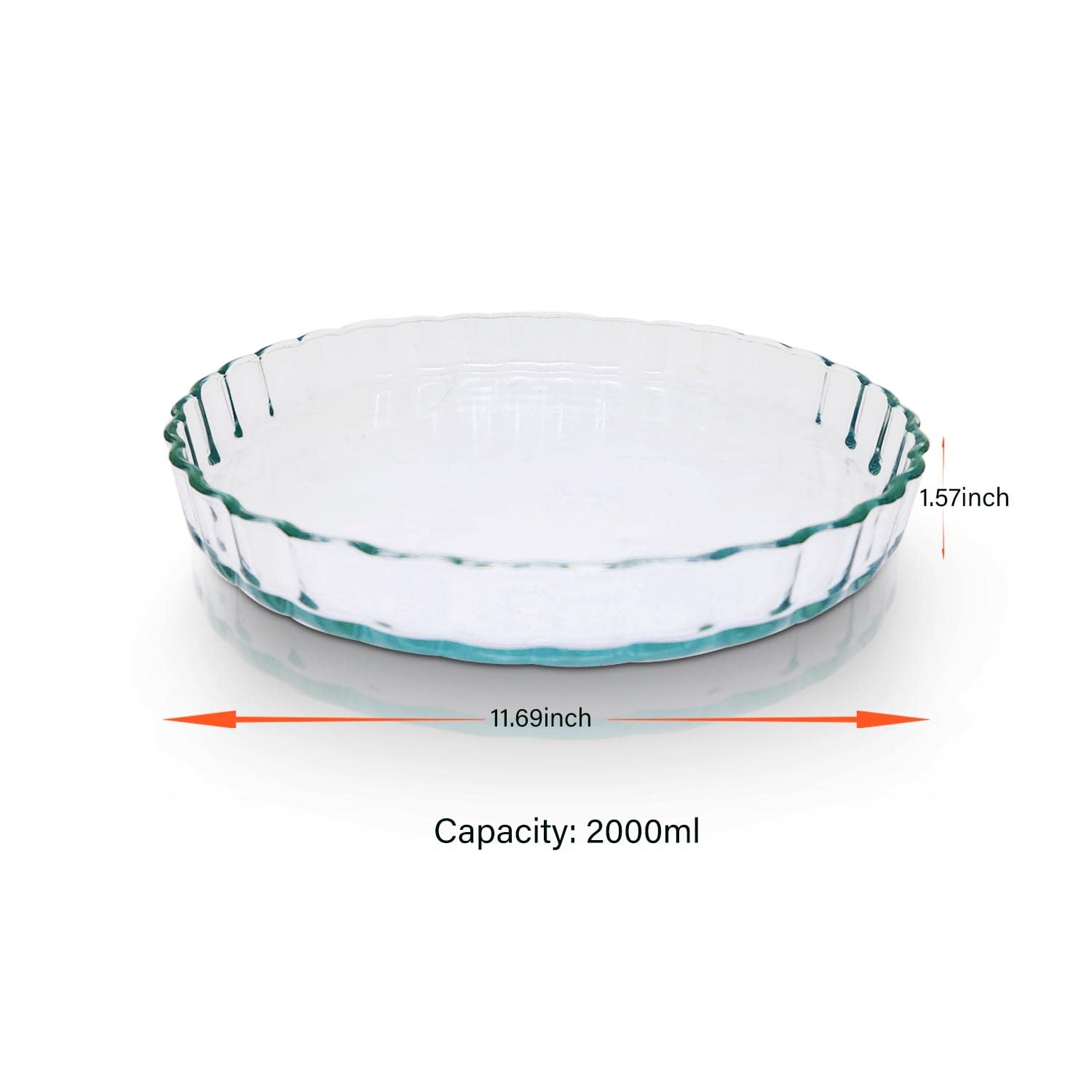 2.2 Quart Clear Glass Baking Dish for Oven - Round Bakeware & Casserole Pan for Cooking, Baking Cakes, Lasagna & Dinner - Perfect for Holiday Meals, Potlucks & Family Gatherings