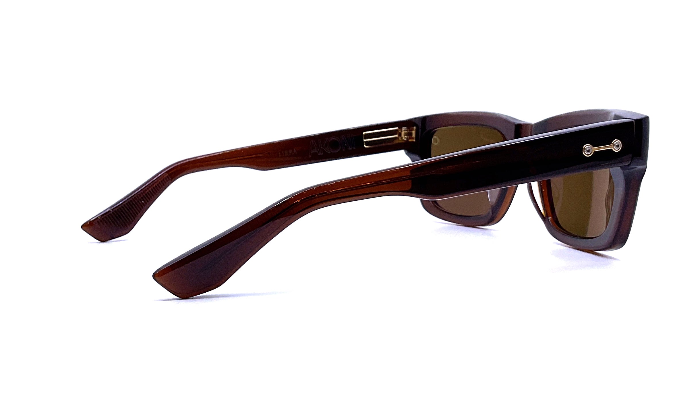 Akoni Libra Sunglasses - Dark Crystal Brown Polarized Lenses for UV Protection - Perfect for Outdoor Sports, Driving & Fashion Accessories