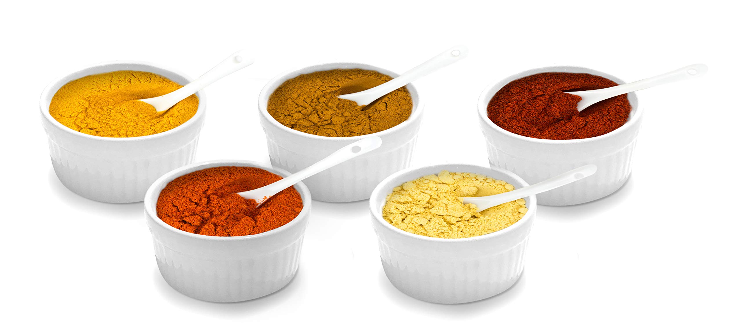 6-Piece Ceramic Ramekin Set - Non-Toxic White Porcelain Custard Cups, Oven-Safe Baking Dishes for Desserts, Dips & Snacks (3 oz) - Perfect for Creme Brulee, Souffles & Party Appetizers
