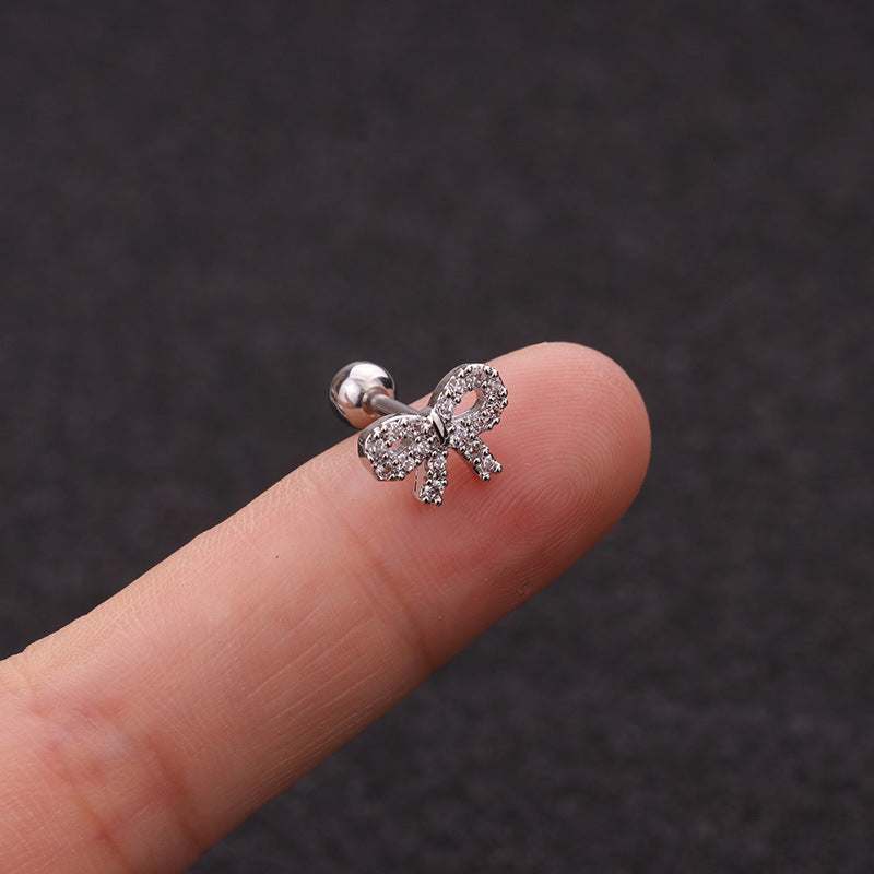 16G Heart Stud Love Conch Upper Ear Piercing Studs - HSPJ1915 | Dainty Cartilage Earrings for Women, Perfect for Everyday Wear & Special Occasions
