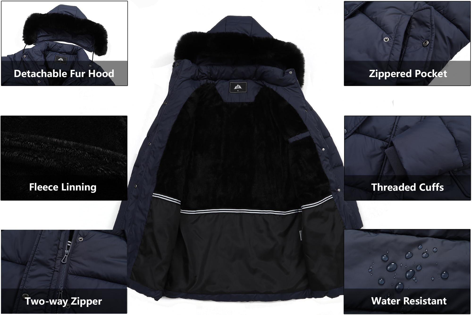Women's Waterproof Winter Puffer Jacket - Thickened Long Down Coat for Extreme Cold Weather | Perfect for Snowboarding, Skiing & Outdoor Adventures