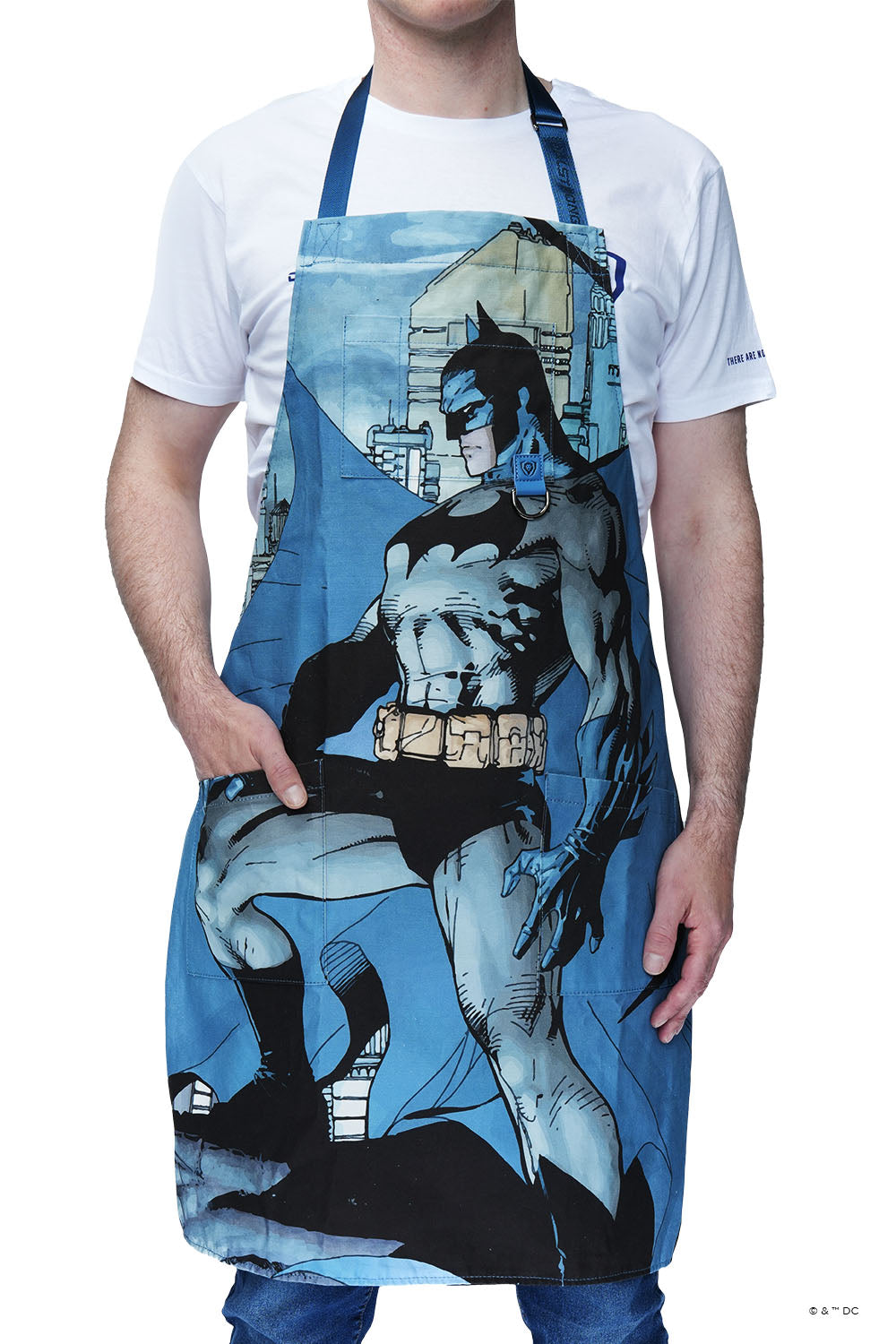 Batman™ Edition Chef's Apron - 100% Breathable Cotton Kitchen Apron for Cooking & Grilling - Premium Dalstrong© Blue Legend Design for Home Chefs & BBQ Enthusiasts