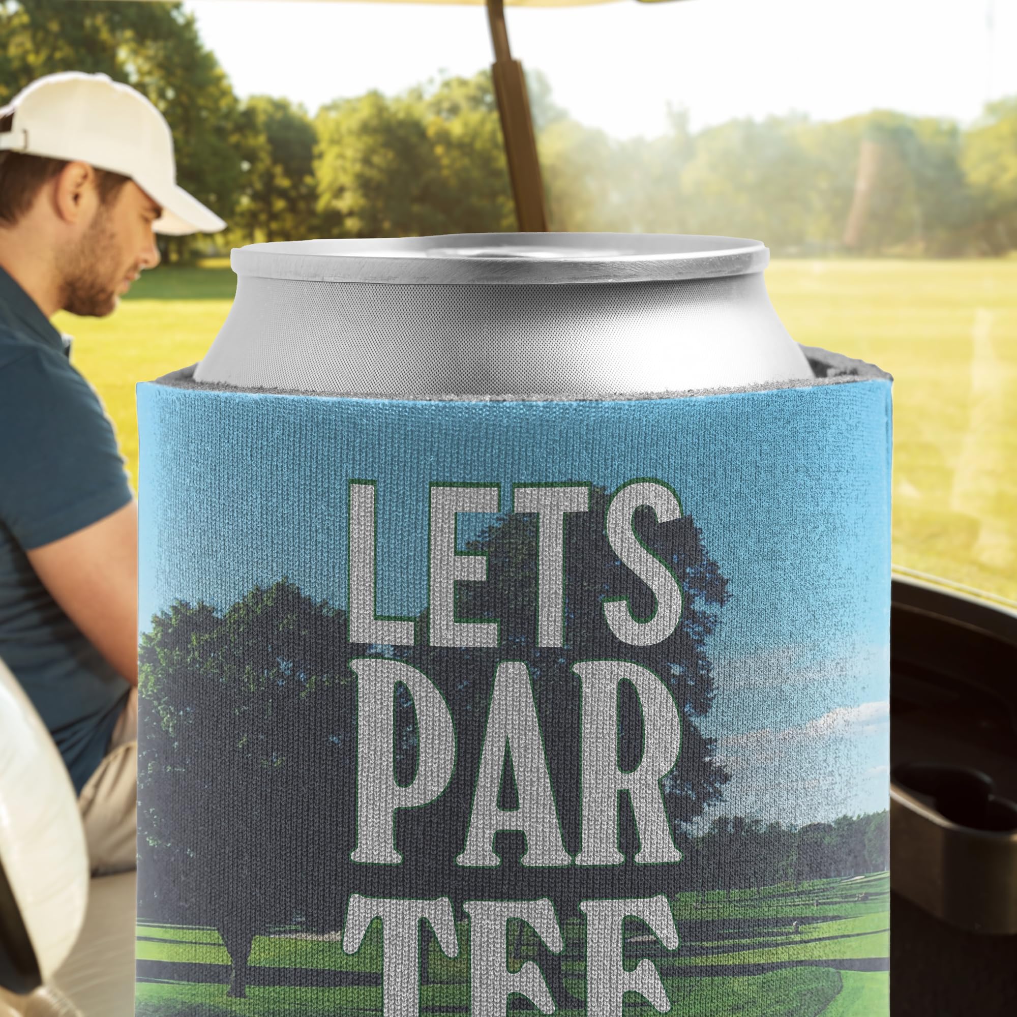 VictoryStore Insulated Can & Beverage Coolers - Custom Golf Tournament Design 'Let's Par Tee' - Set of 48 - Perfect for Golf Outings, Tailgates & Outdoor Parties