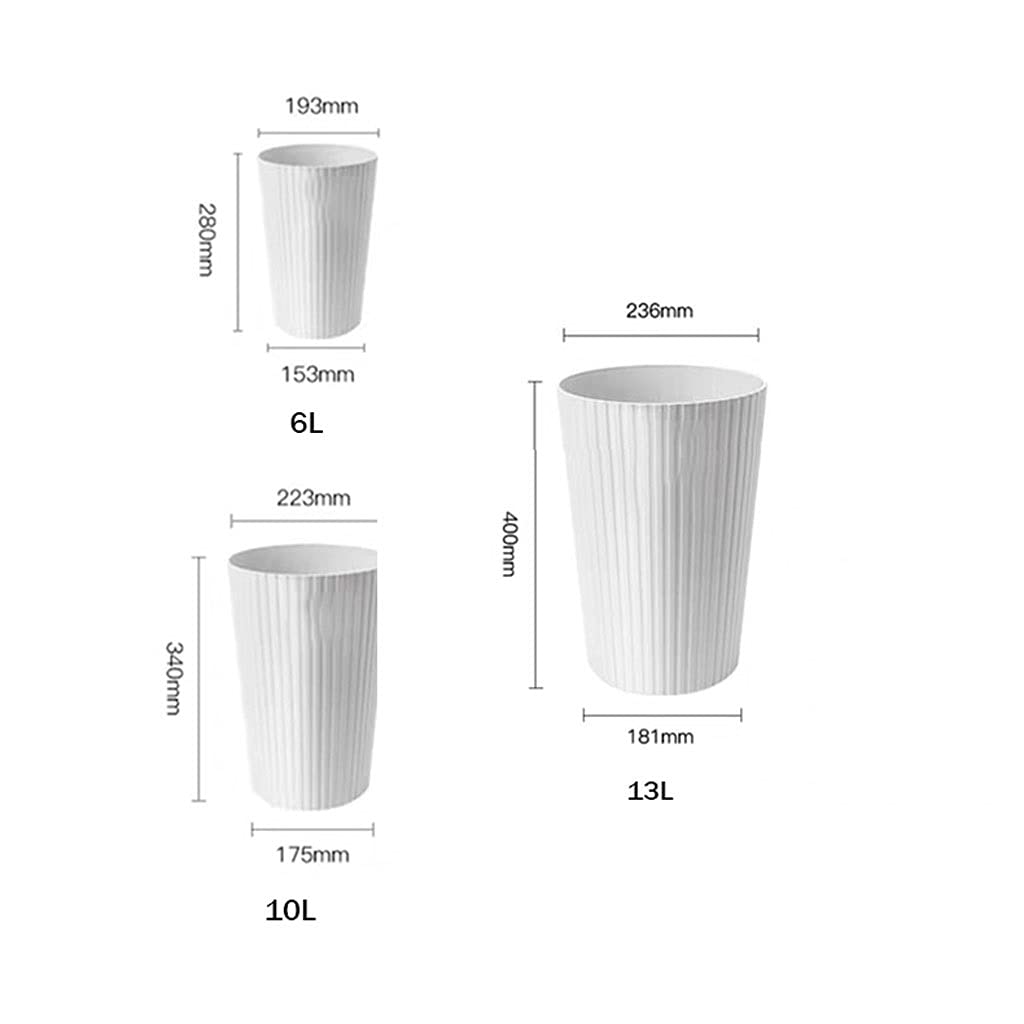 Modern Small Trash Can 6L - Stylish Resin Waste Basket for Living Room, Bedroom, Office - Creative Brown Garbage Bin for Home & Office Use - Ideal for Paper Waste, Daily Trash Storage