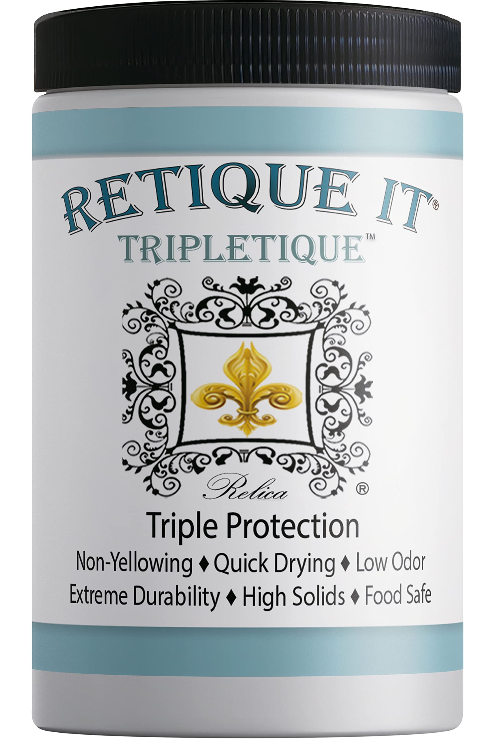 Tripletique Water-Based Epoxy Alternative Extreme Sealer - 32 oz (Quart) - 3 Semi-Gloss Finish - Ideal for Countertops, Floors & DIY Projects