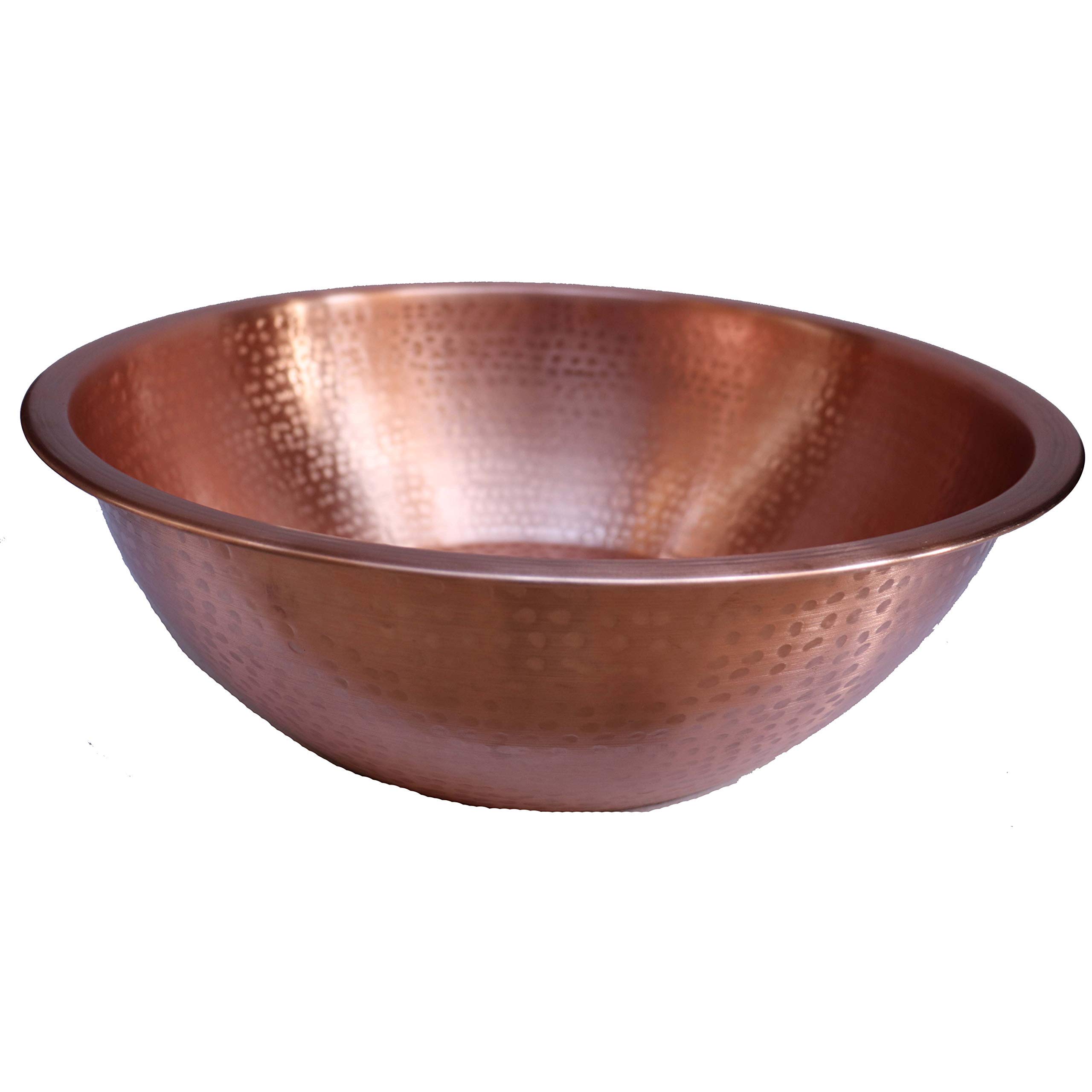 Hand Hammered Copper Foot Wash Bowl - Portable & Shiny for Spa, Pedicure, and Relaxation at Home