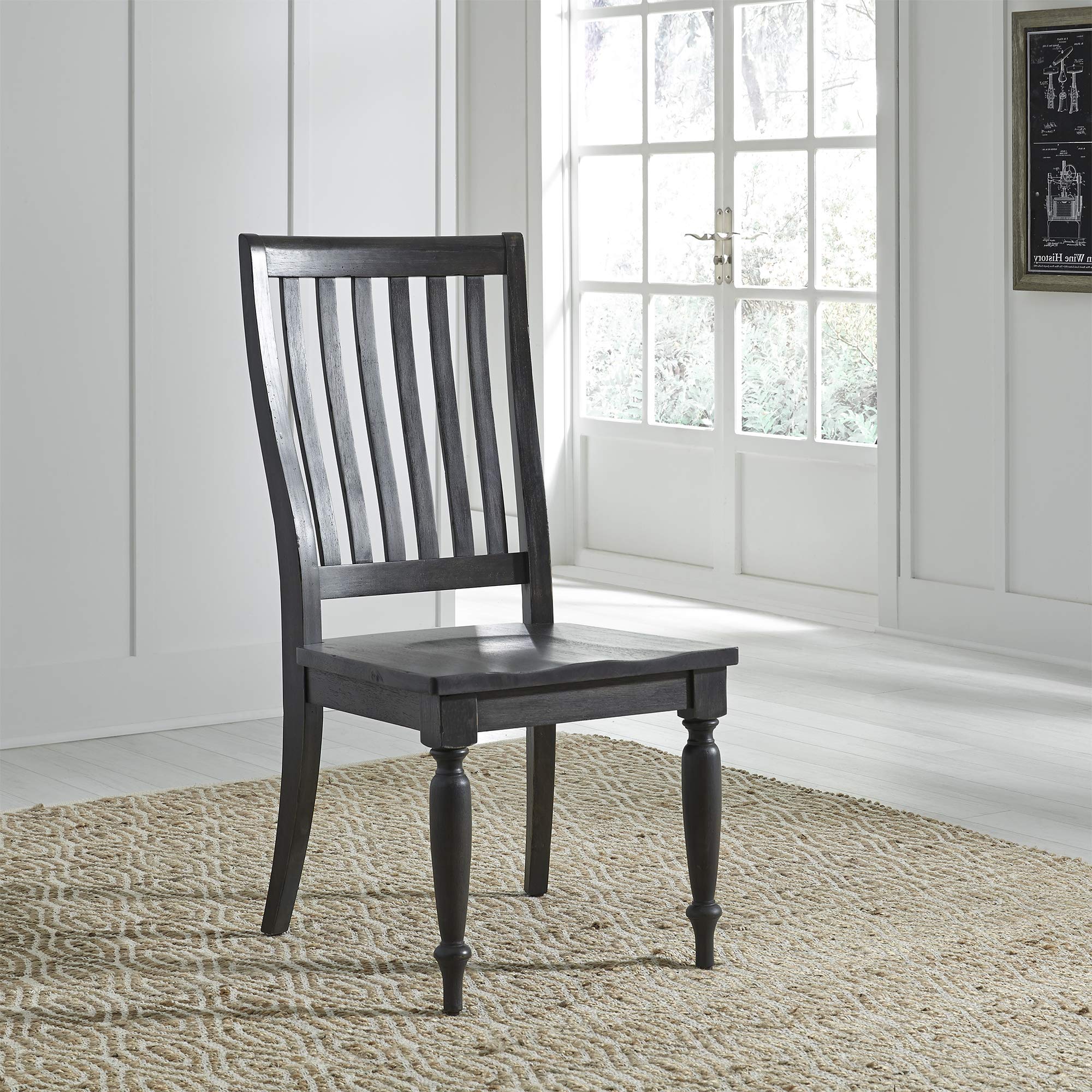 Liberty Furniture Industries Harvest Home Dining Chairs (Set of 2) - Black - Modern Farmhouse Style for Kitchen, Dining Room & Breakfast Nook