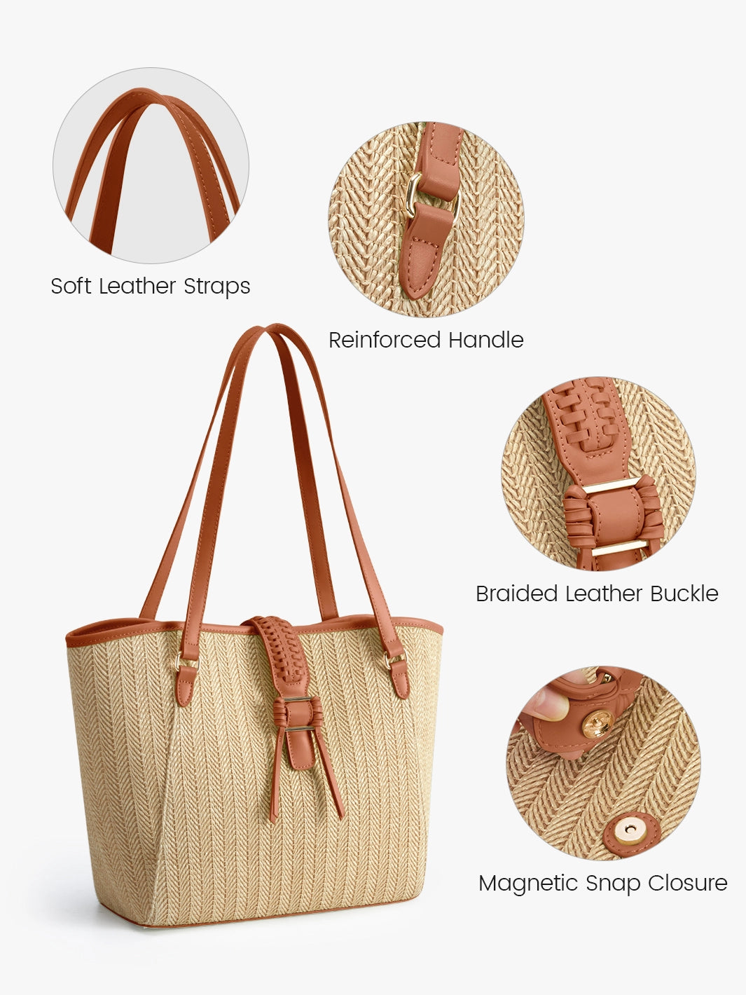 Stylish Marina Raffia Straw Tote Bag for Women - Eco-Friendly Beach Bag, Summer Shopping & Travel Accessory - Perfect for Pool Parties, Vacations & Daily Use