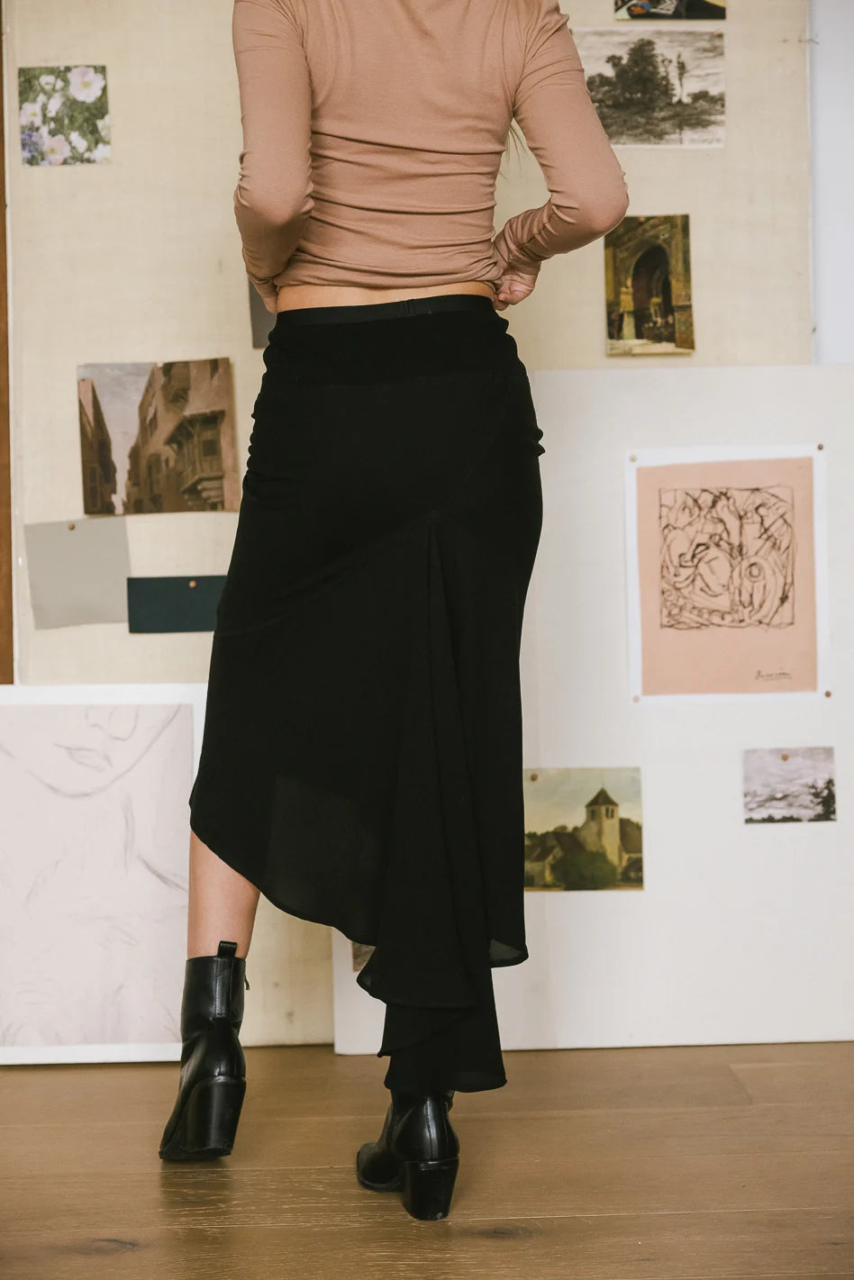 Nora Asymmetrical Skirt - Women's Fashion High Waist Flowy Skirt for Casual & Party Wear | Final Sale