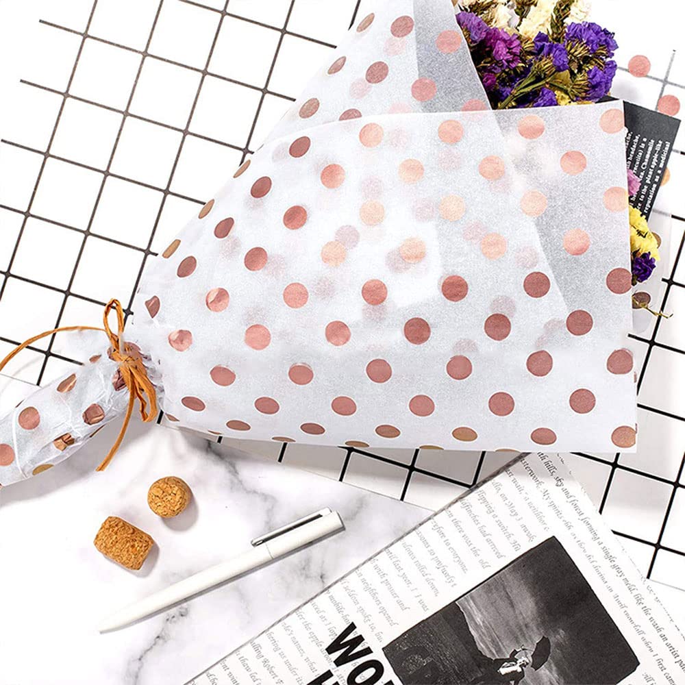 50 Sheets Rose Gold Tissue Paper, 20