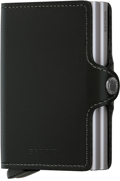 Secrid Twin Wallet Vintage Black - RFID Blocking Leather Bifold Wallet for Men & Women - Perfect for Travel, Business, and Everyday Use
