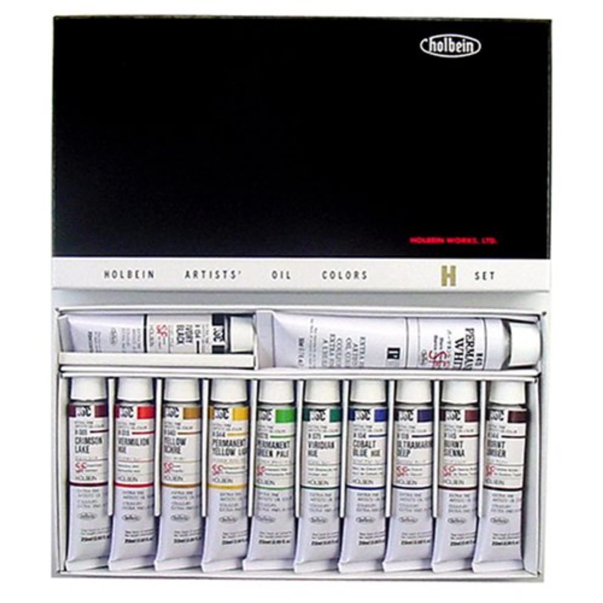 Holbein Artist Oil Color Paint Set - Assorted 12 Colors (H905) for Professional Artists & Beginners - Perfect for Canvas Painting, Portraits & Fine Art