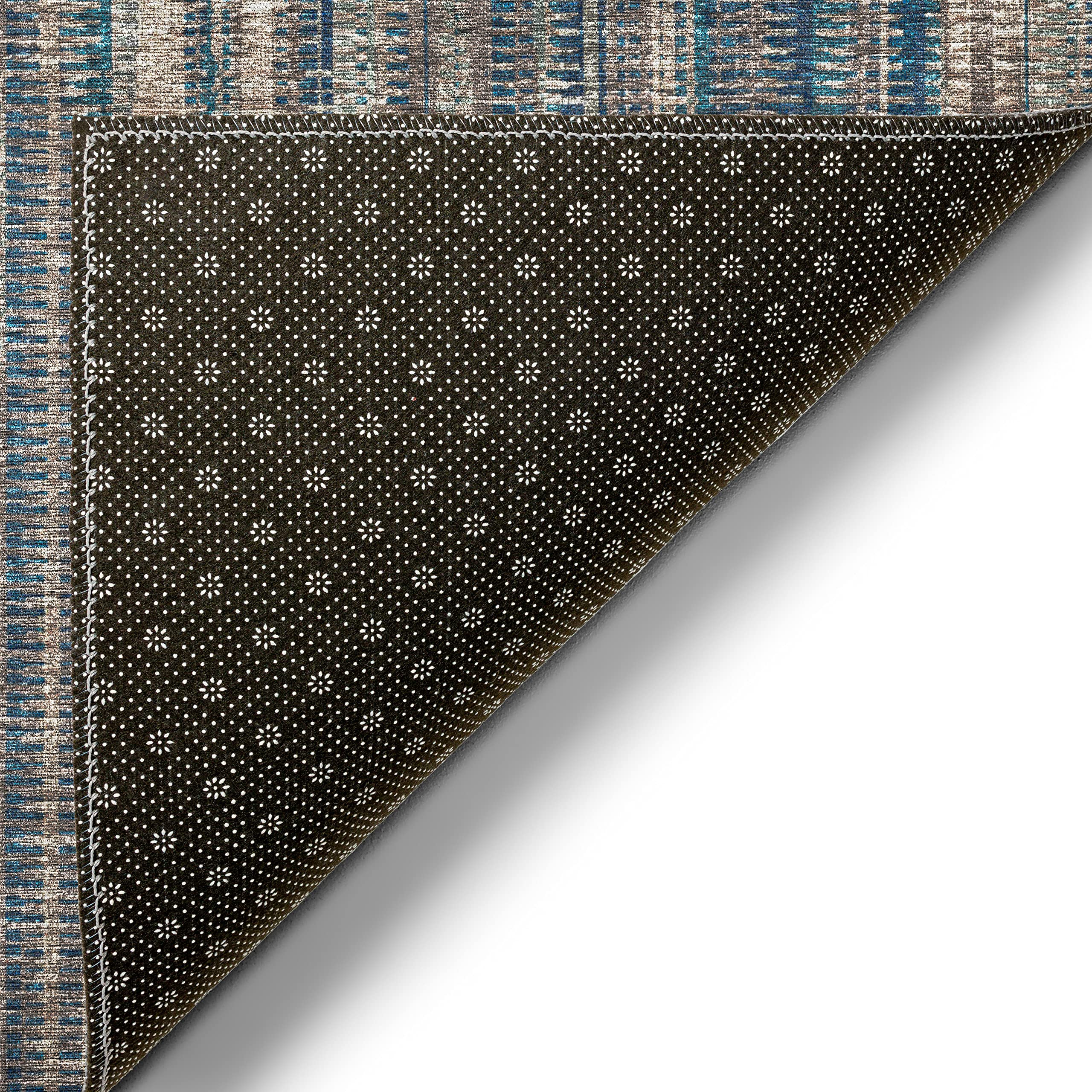 Waverly AWA31 9' x 12' Earth Indoor/Outdoor Area Rug - Stain Resistant, Machine Washable, Non-Shedding - Perfect for Bedroom, Living Room, Dining Room & Kitchen - Durable Floor Covering for Home Decor & High Traffic Areas