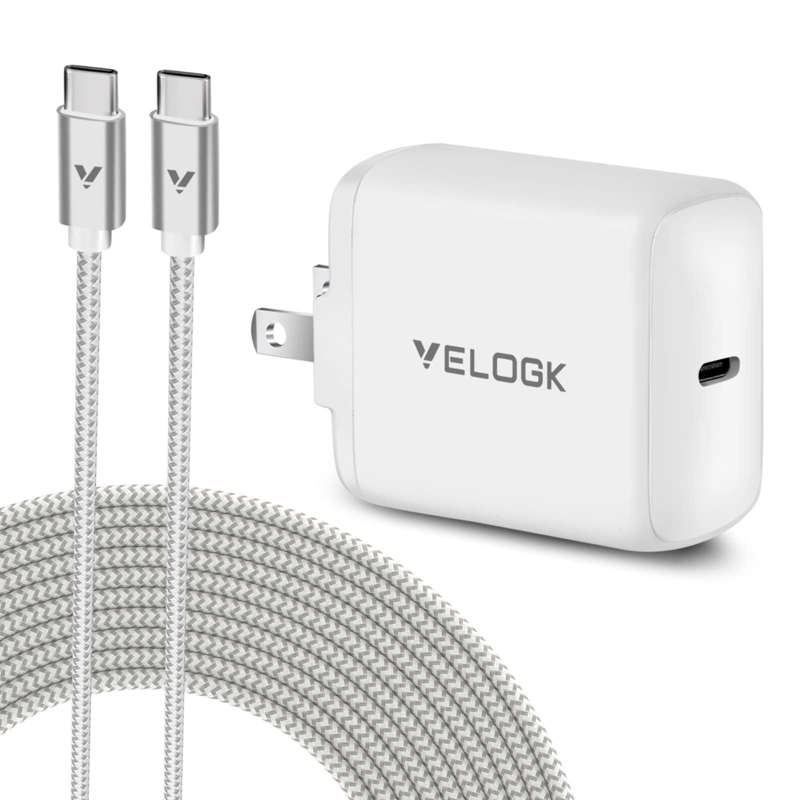 30W USB C Fast Charger for iPad Pro 12.9/11 inch 2021-2018, iPad Air 4, iPad Mini 6, MacBook Air 13, Pixel 6/6 Pro | Type C Charging Cable Included (6.6ft) | Fast Charging for Home, Office & Travel