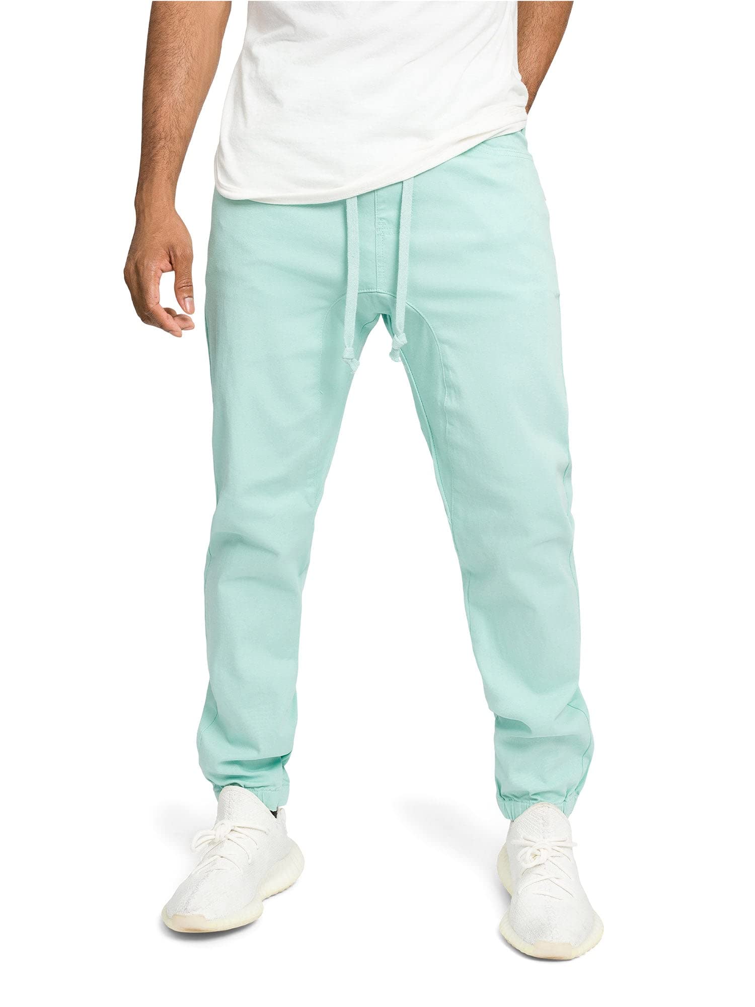 Victorious Men's Casual Twill Stretch Jogger Pants - Comfortable Lounge & Workout Pants for Running, Travel & Everyday Wear