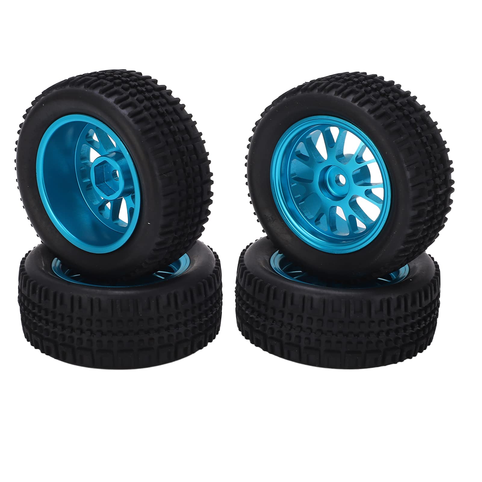 Durable 75mm Rubber Tires & Wheel Rims for Wltoys 144001 1/14 RC Off-Road Cars - Heavy Duty, High Strength with Superior Cushioning - Perfect for Racing, Crawling & Off-Road Adventures