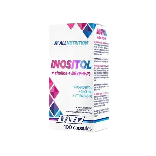 Allnutrition Inositol Choline B6 (P5P) 100 Capsules - Supports Brain Health, Liver Function & Metabolism - Ideal for Stress Relief & Hormonal Balance