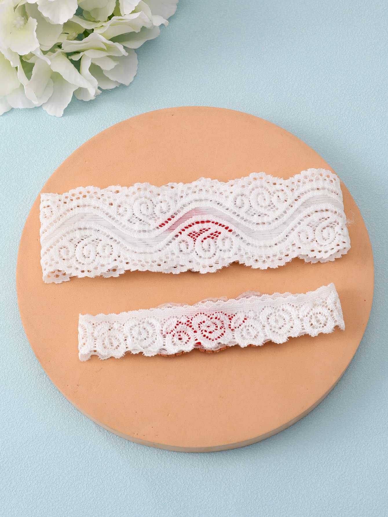 Elegant Wedding Garters for Bride with Clear Rhinestones - Perfect for Bridal Shower, Bachelorette Party & Wedding Day Accessories