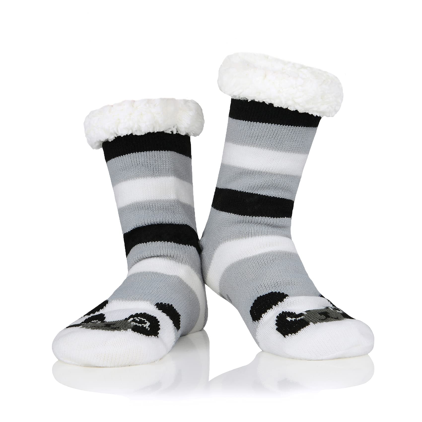 Durio Women's Warm Fuzzy Slipper Socks with Non-Slip Grippers - Cozy Christmas Gift for Women - Perfect for Winter Home, Lounge & Holiday Comfort