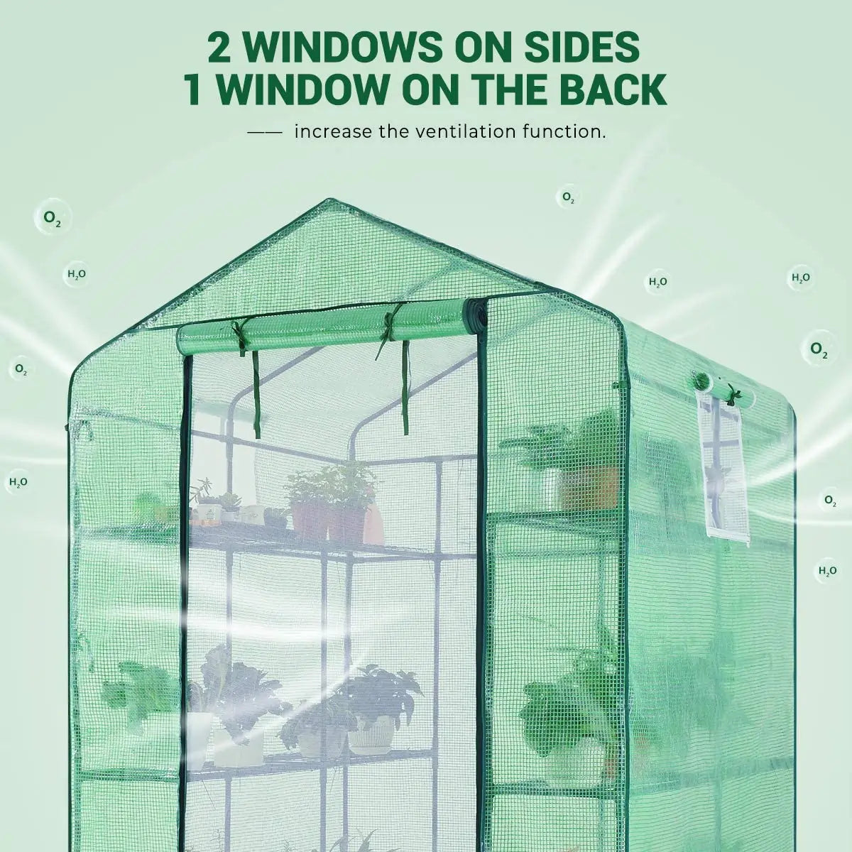 56x56x77 Walk-in Greenhouse for Plants - Portable Garden Greenhouse with Sturdy Frame & UV Protection - Perfect for Indoor/Outdoor Gardening, Seed Starting & Plant Protection