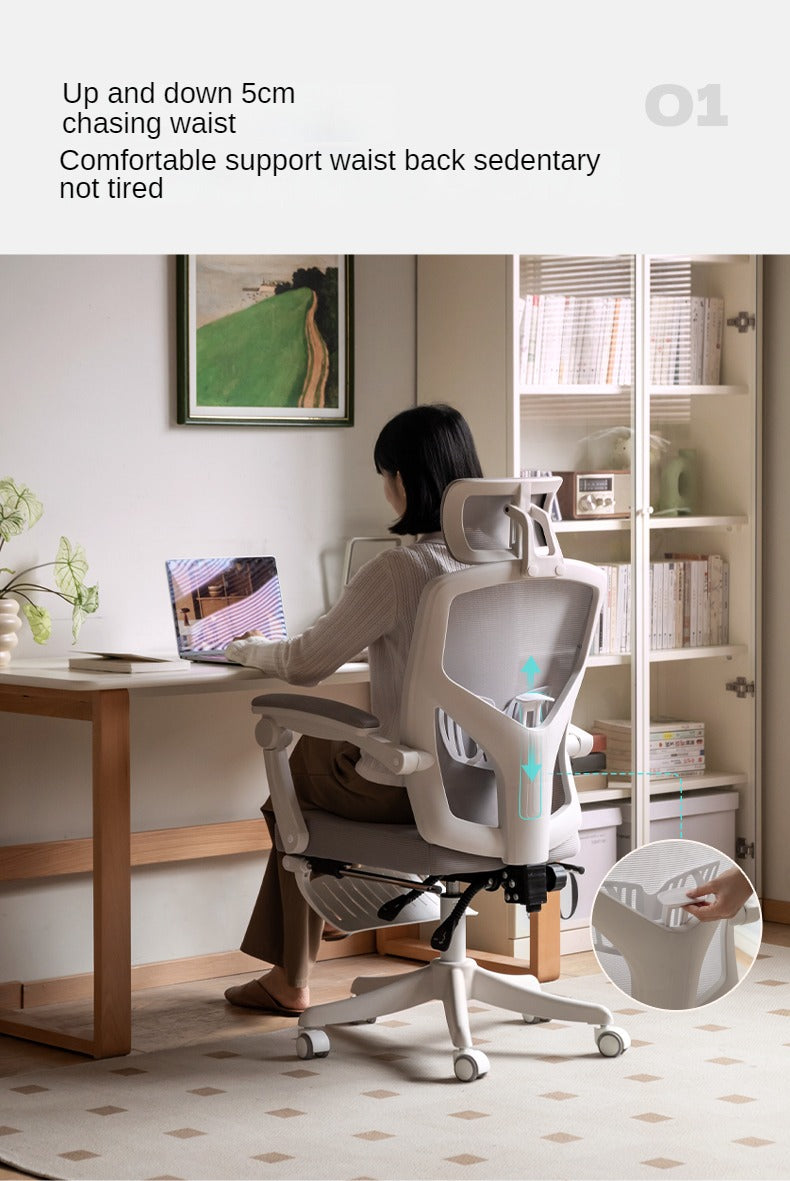 Ergonomic Office Chair with Lumbar Support - Comfortable Computer Desk Chair for Long Hours Sitting - Perfect for Home Office, Gaming, and Workspace