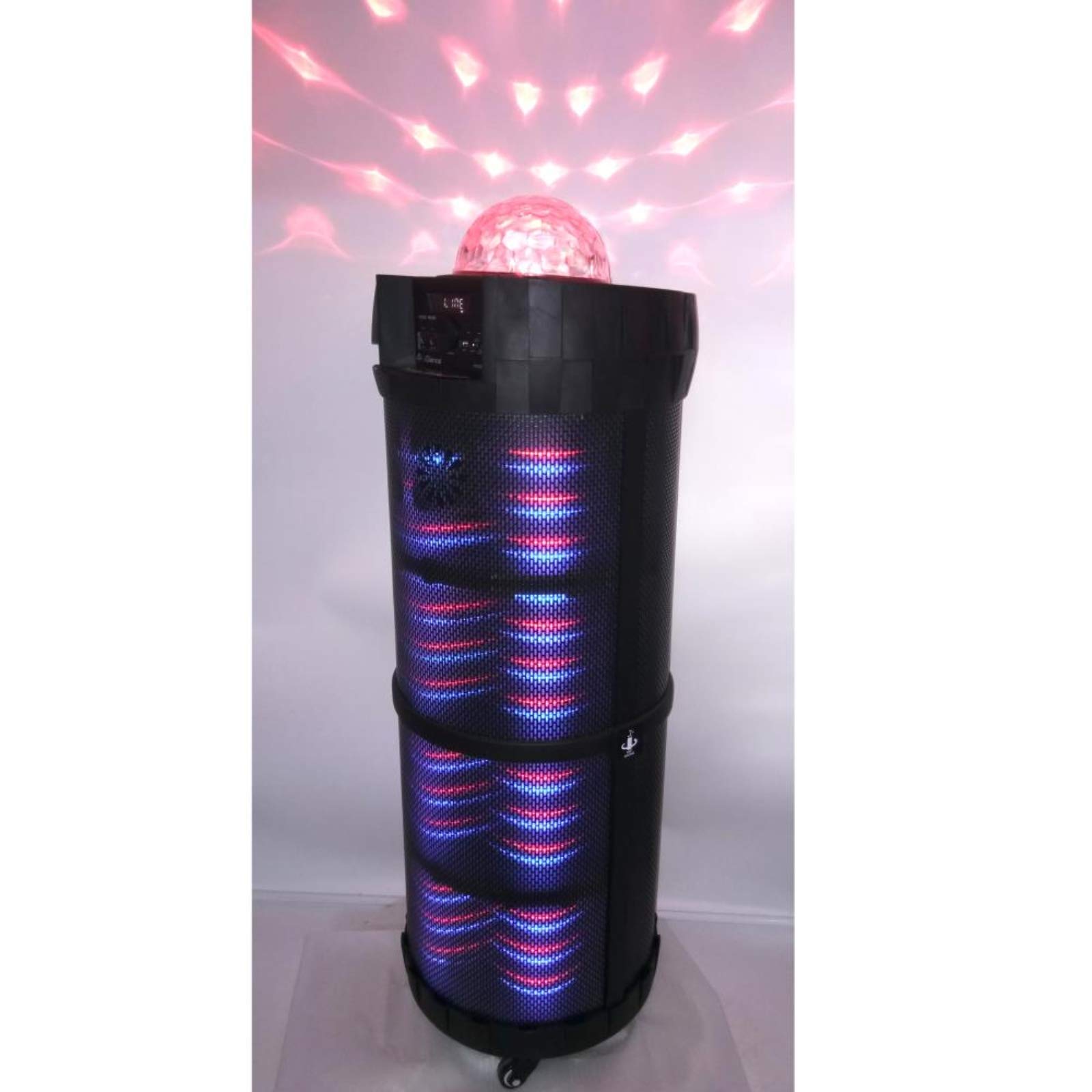 Pyle 800W Portable Bluetooth Speaker with FM Radio, USB, MP3, AUX, LED Lights & Microphone - Wireless Outdoor Boombox Stereo System - Perfect for Beach Parties, Backyard BBQs, and Camping Adventures