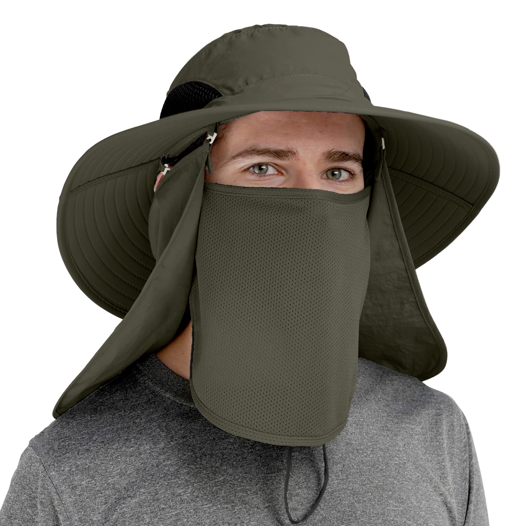 GearTOP UPF 50+ Sun Protection Hat for Men & Women - Foldable Wide Brim Gardening Hat for Outdoor Activities - Perfect for Hiking, Beach, Fishing & Summer Sun Protection