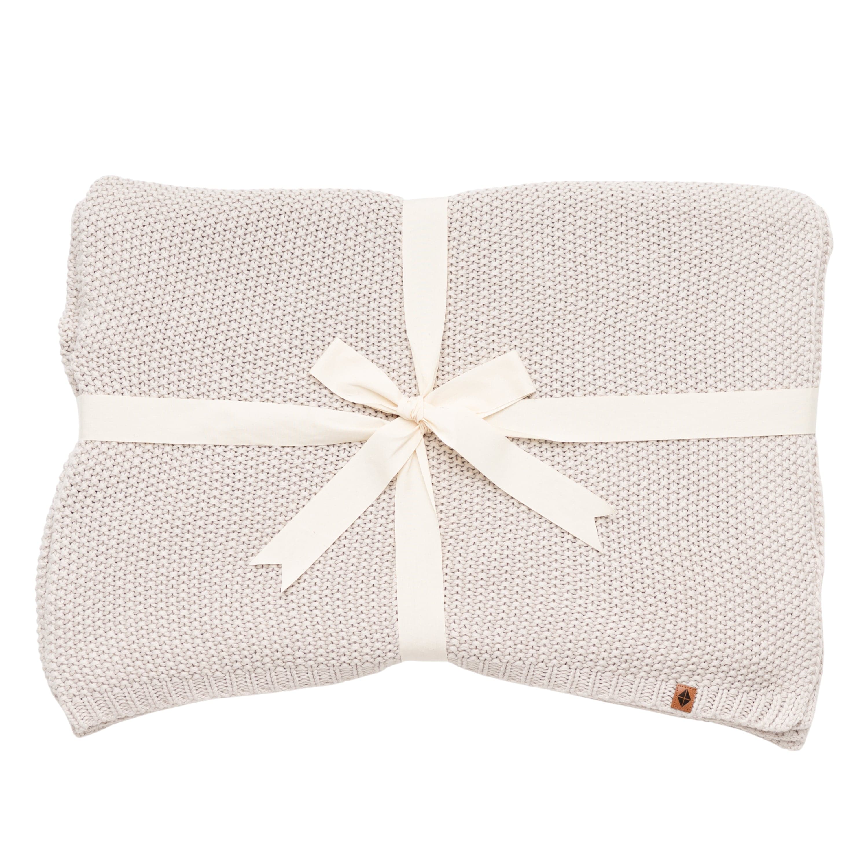 Cozy Chunky Knit Youth Blanket in Oat - Soft Warm Throw for Kids' Bedroom, Nursery, or Winter Snuggling