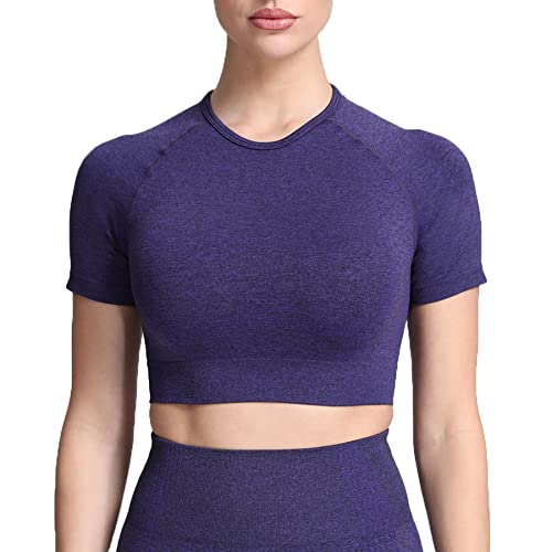 B Dark Purple Marl (Crop Tops)