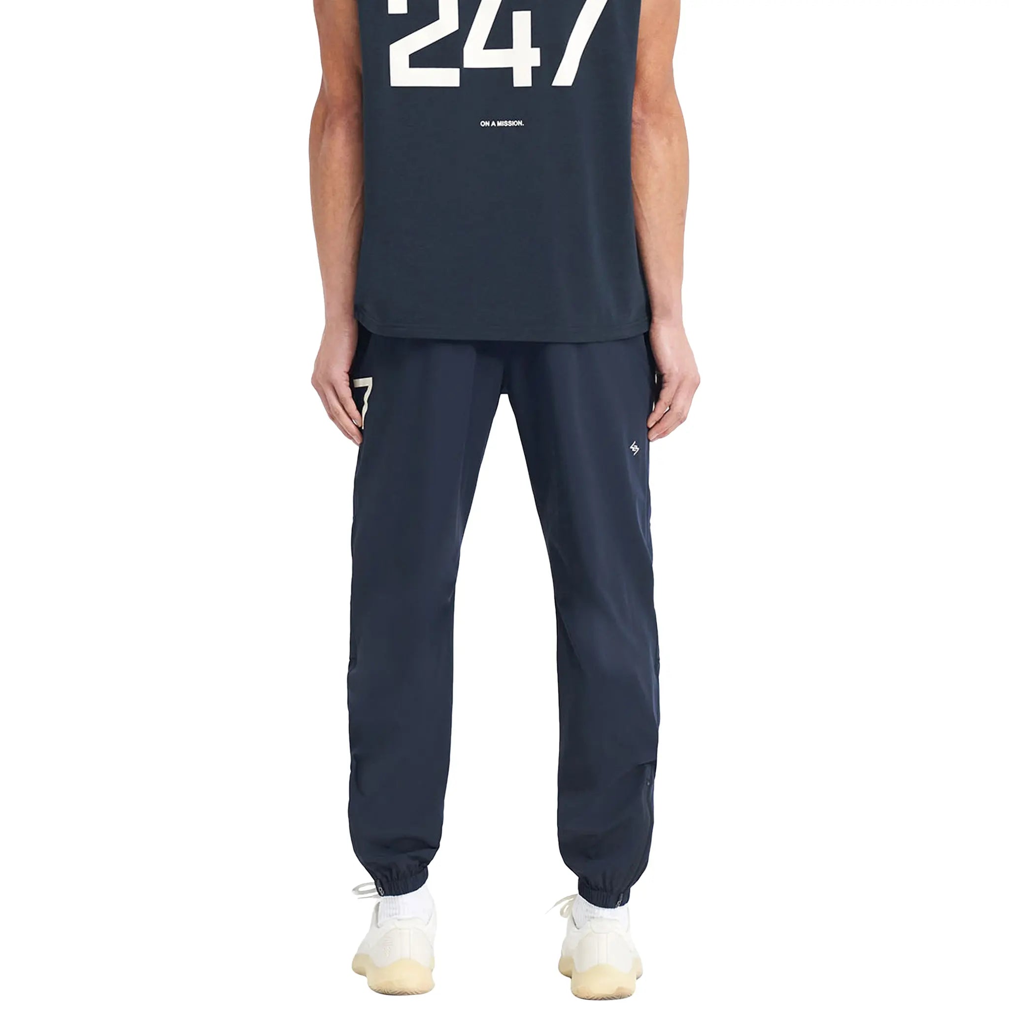 Represent 247 Navy Blue Training Pants - Breathable Quick-Dry Workout Shorts for Men & Women - Perfect for Gym, Running, Yoga & Casual Wear