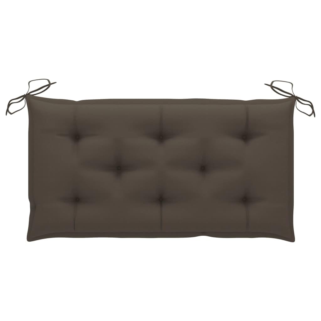 Premium Teak Wood Patio Bench with Taupe Cushion - 44.1