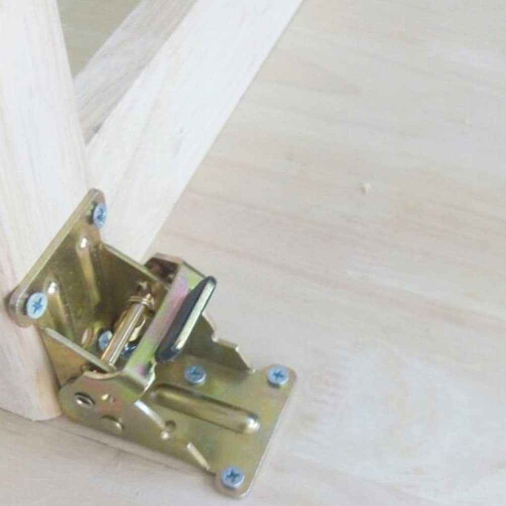 DOITOOL 4-Pack 90 Degree Table Leg Hinges - Heavy Duty Right Angle Folding Brackets for L-Shaped Tables, Foldable Coffee Tables & Steel Shelves - Perfect for Home Office, Kitchen Islands & DIY Furniture Projects