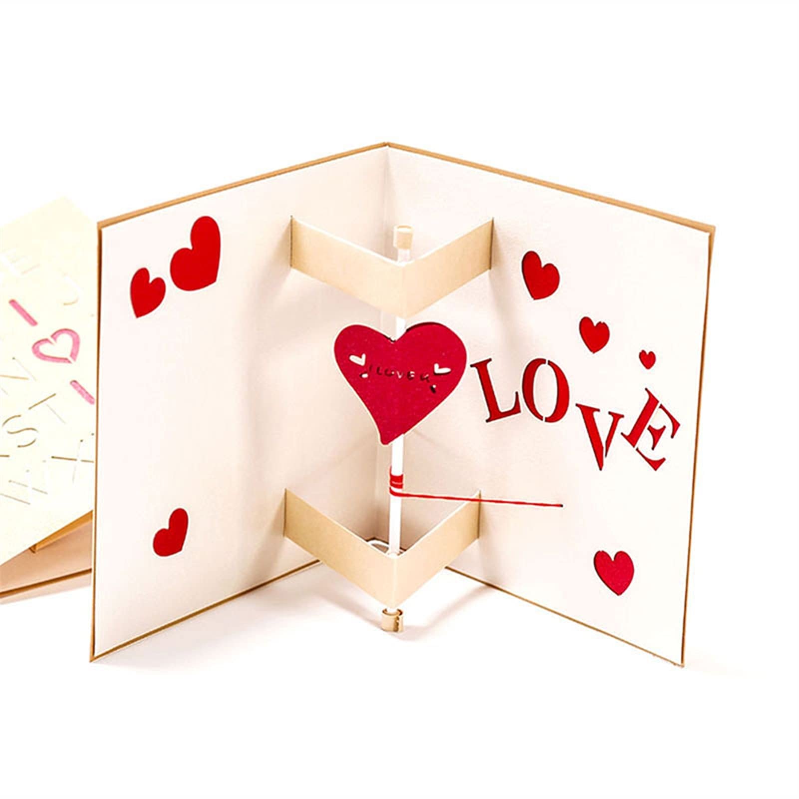 3D Laser Cut Handmade Thank You Cards - Anniversary, Valentine's Day, Wedding Greeting Cards (10pc Set) - Perfect for Expressing Love to Girlfriend, Wife & Loved Ones | Romantic Gifts & Invitations for Special Occasions