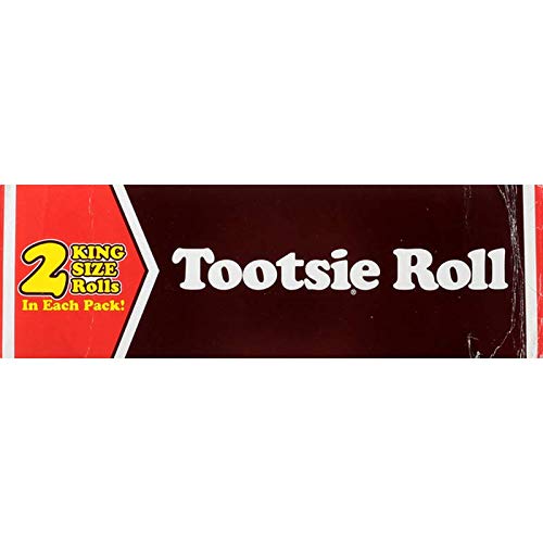 Tootsie Roll 2 King Size Rolls, 5 Ounce Pack - 15 Count Display Box | Bulk Candy for Halloween, Parties, Office Treats & Gift Baskets
