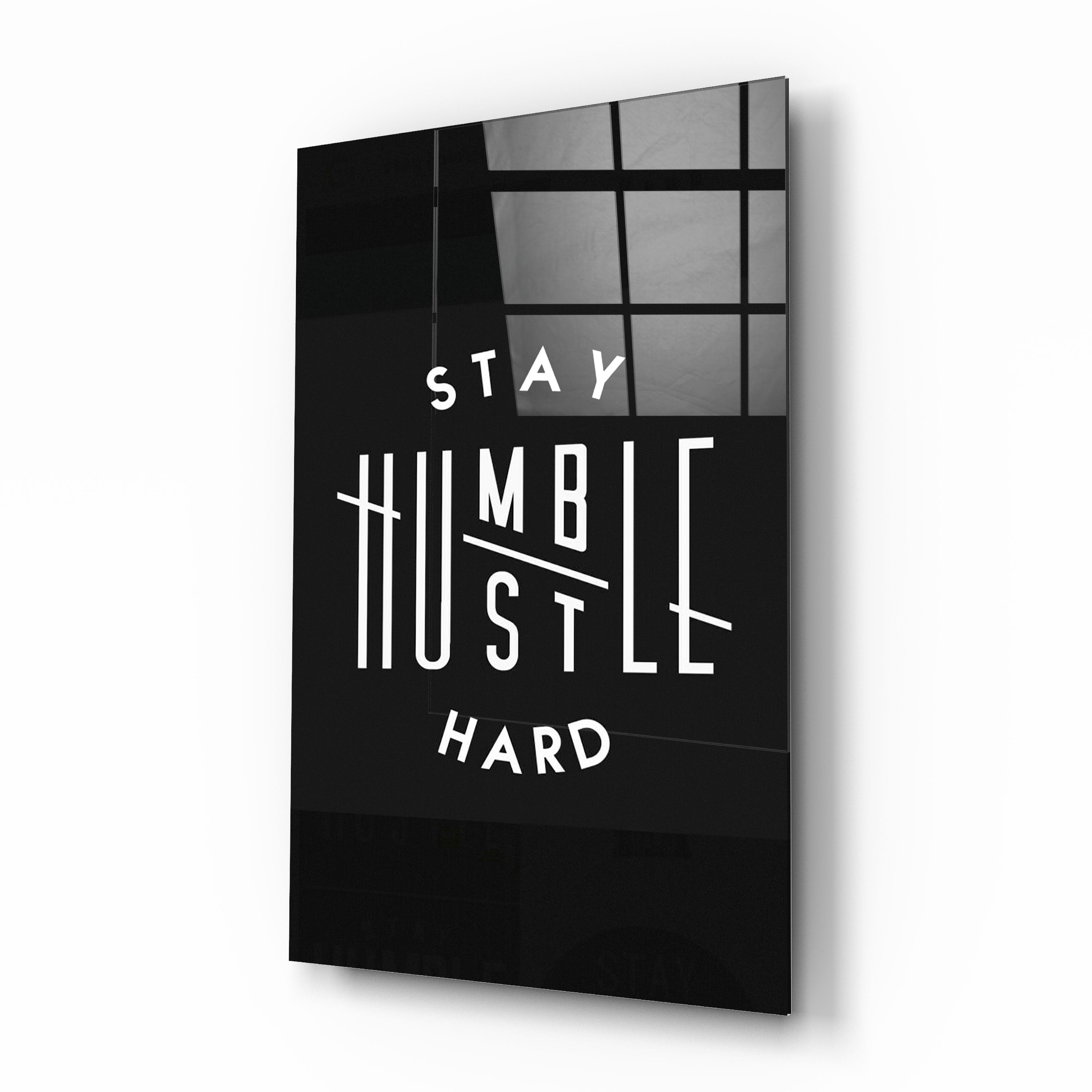 Stay Glass Print Wall Art - Modern Home Decor for Living Room, Bedroom & Office - Inspirational Quote Artwork