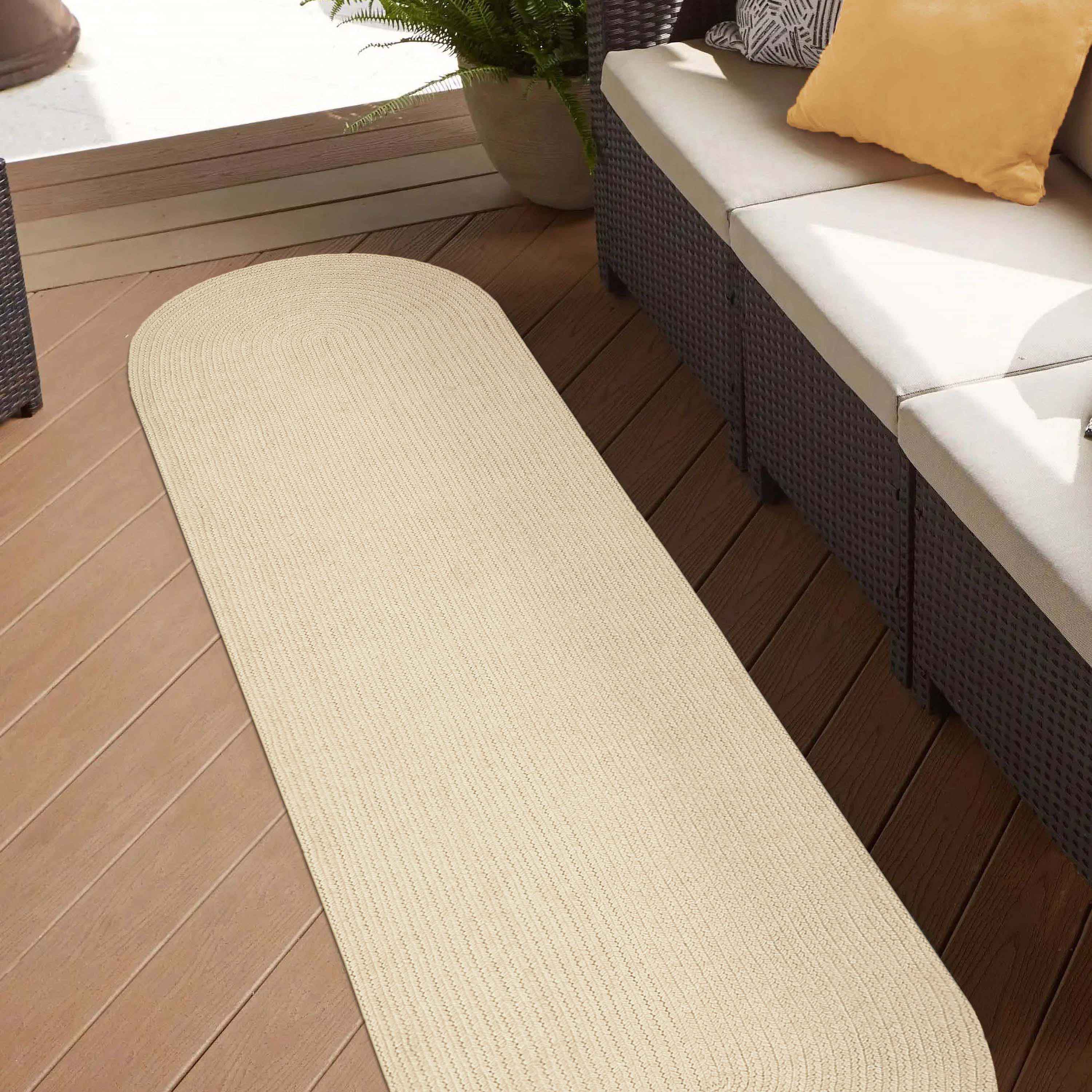 Classic Braided Area Rug - Non-Slip Indoor/Outdoor Oval Rug for Living Room, Bedroom, Patio & Deck - Soft & Durable Home Decor