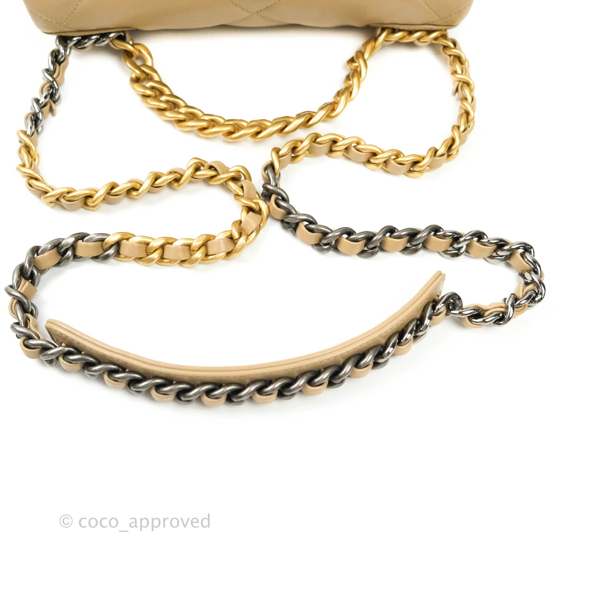 Chanel 19 Small Handbag in Dark Beige with Mixed Hardware - 21S Collection | Luxury Crossbody Bag for Women, Perfect for Date Night & Evening Events