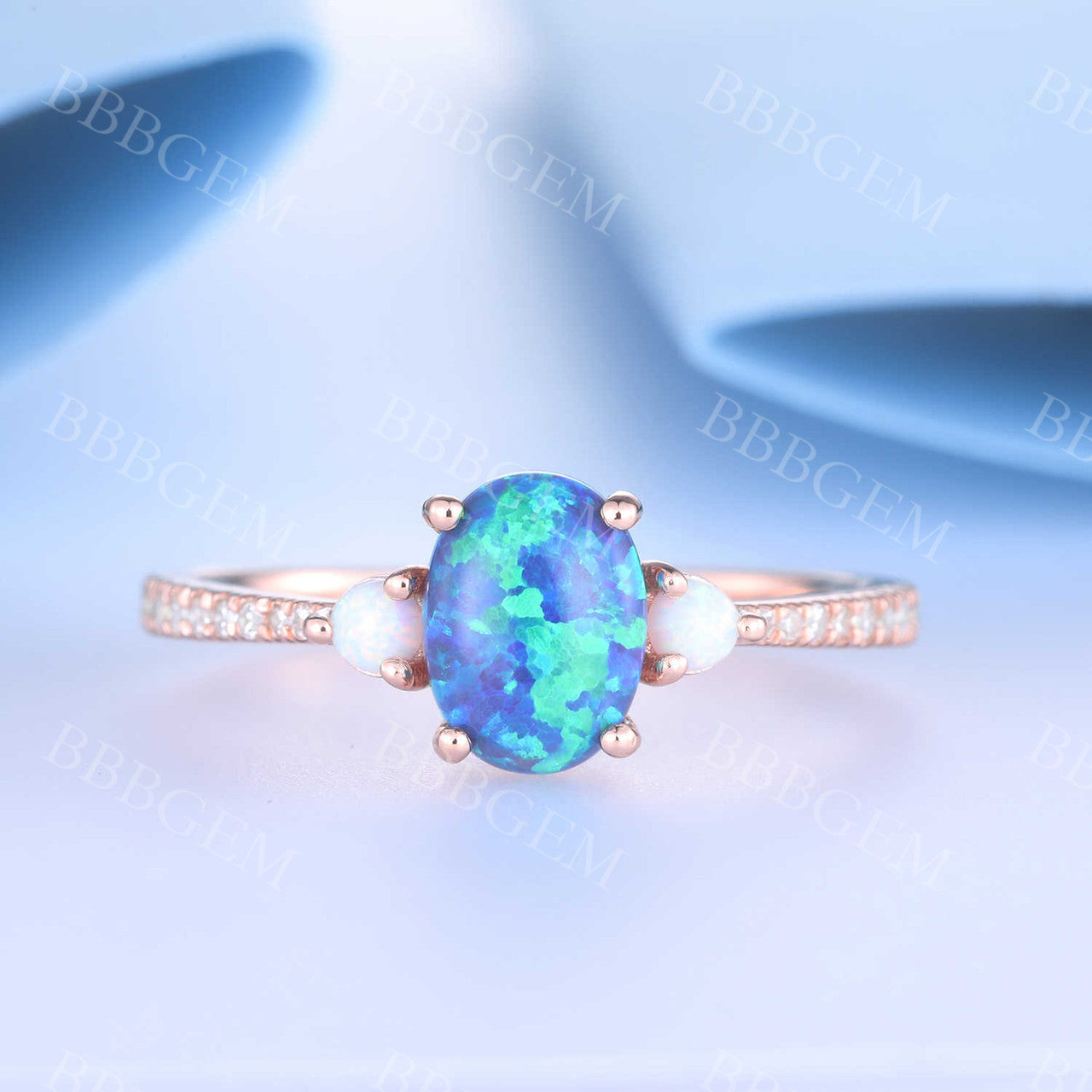 Black Opal Engagement Ring - 6x8mm Oval Diamond Wedding Ring with Birthstone | Perfect for Proposals, Anniversaries & Special Occasions