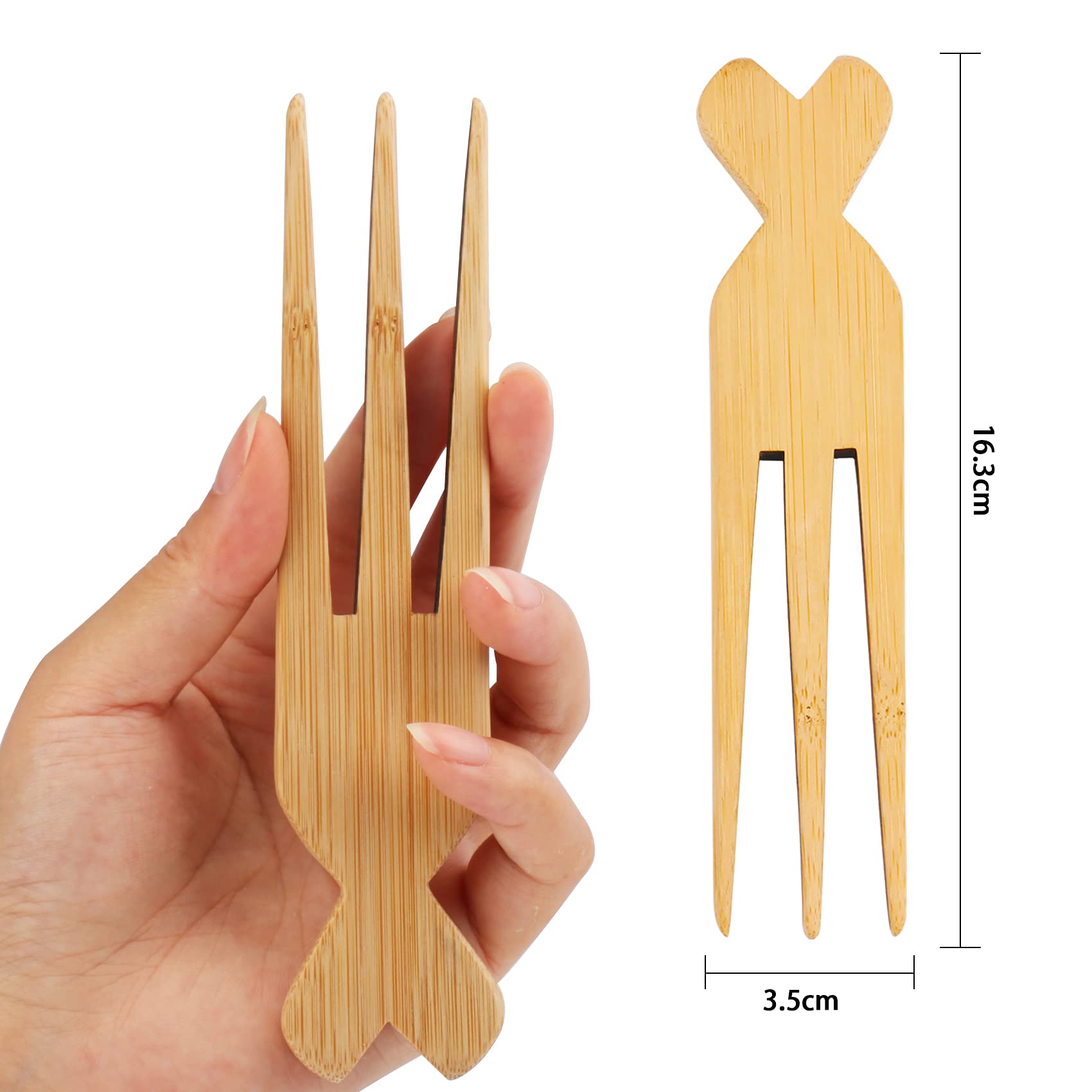 Wide Tooth Afro Pick Comb for Curly Hair - 3 Prong African Hair Comb for Natural Black Hair Care & Styling | Perfect for Detangling, Shaping Afro & Protective Hairstyles