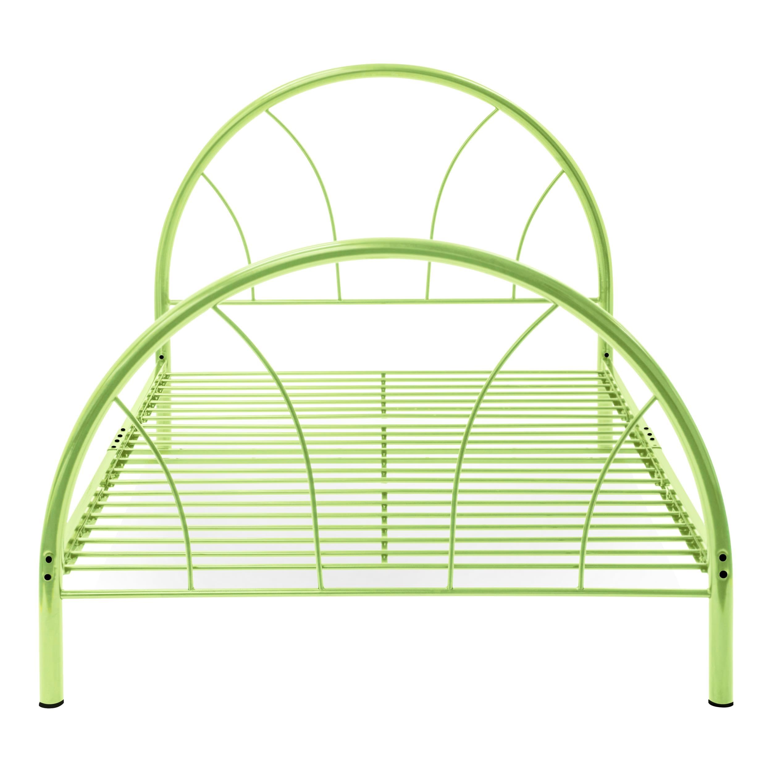 Furniture of America Andy Metal Youth Bed - Full Size, Apple Green, Sturdy & Durable Kids Bed Frame for Teenagers - Perfect for Bedrooms, Dorms & Guest Rooms